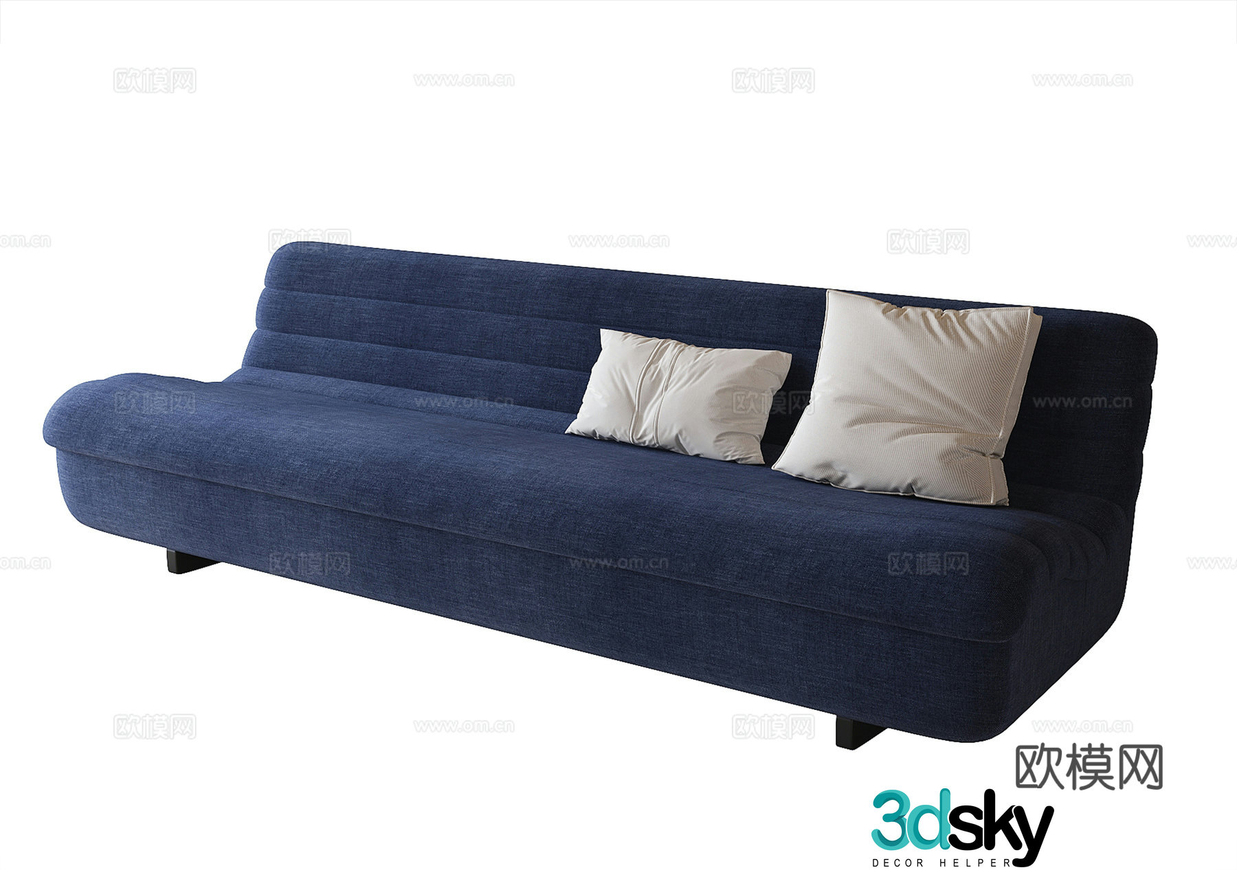 Modern multi-seater sofa 3d model