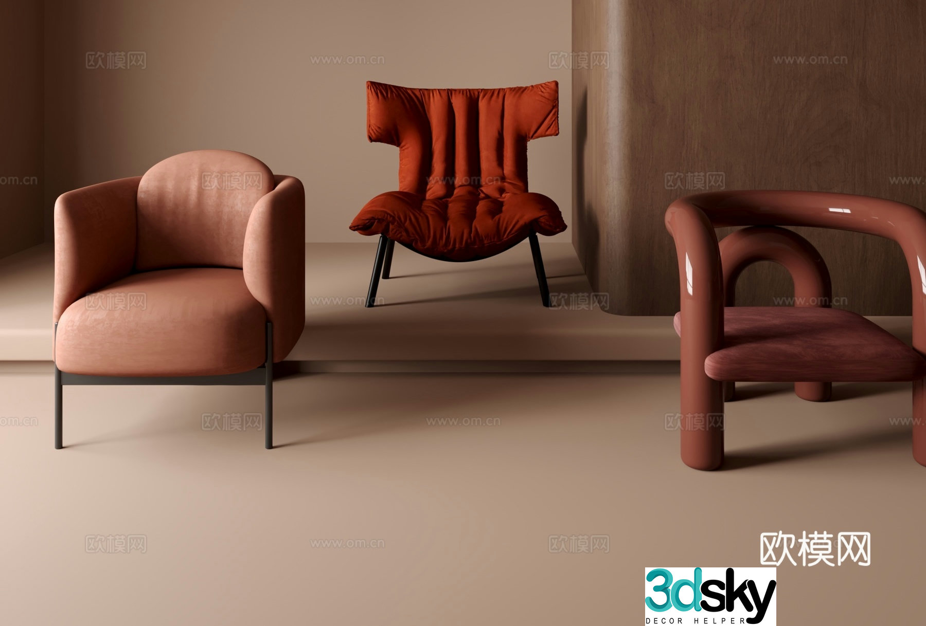Sofa chair leisure chair 3d model