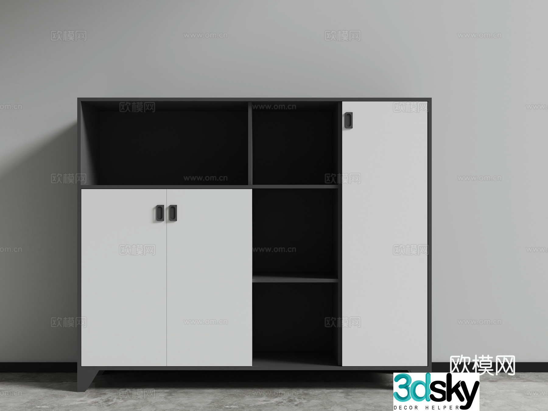 File cabinet locker low cabinet 3d model