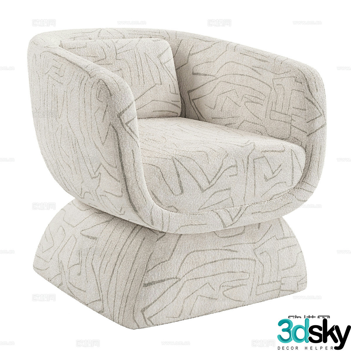 Modern single sofa 3d model