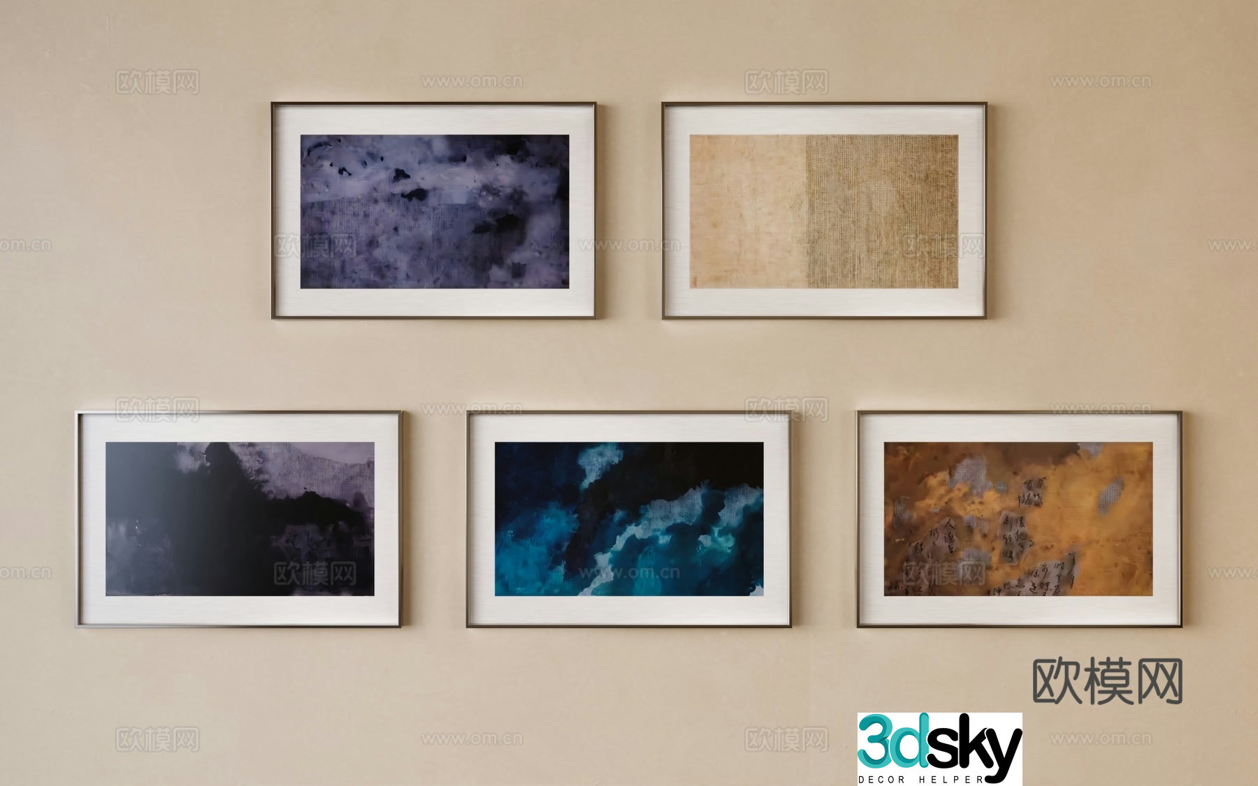 Decorative painting art painting 3d model