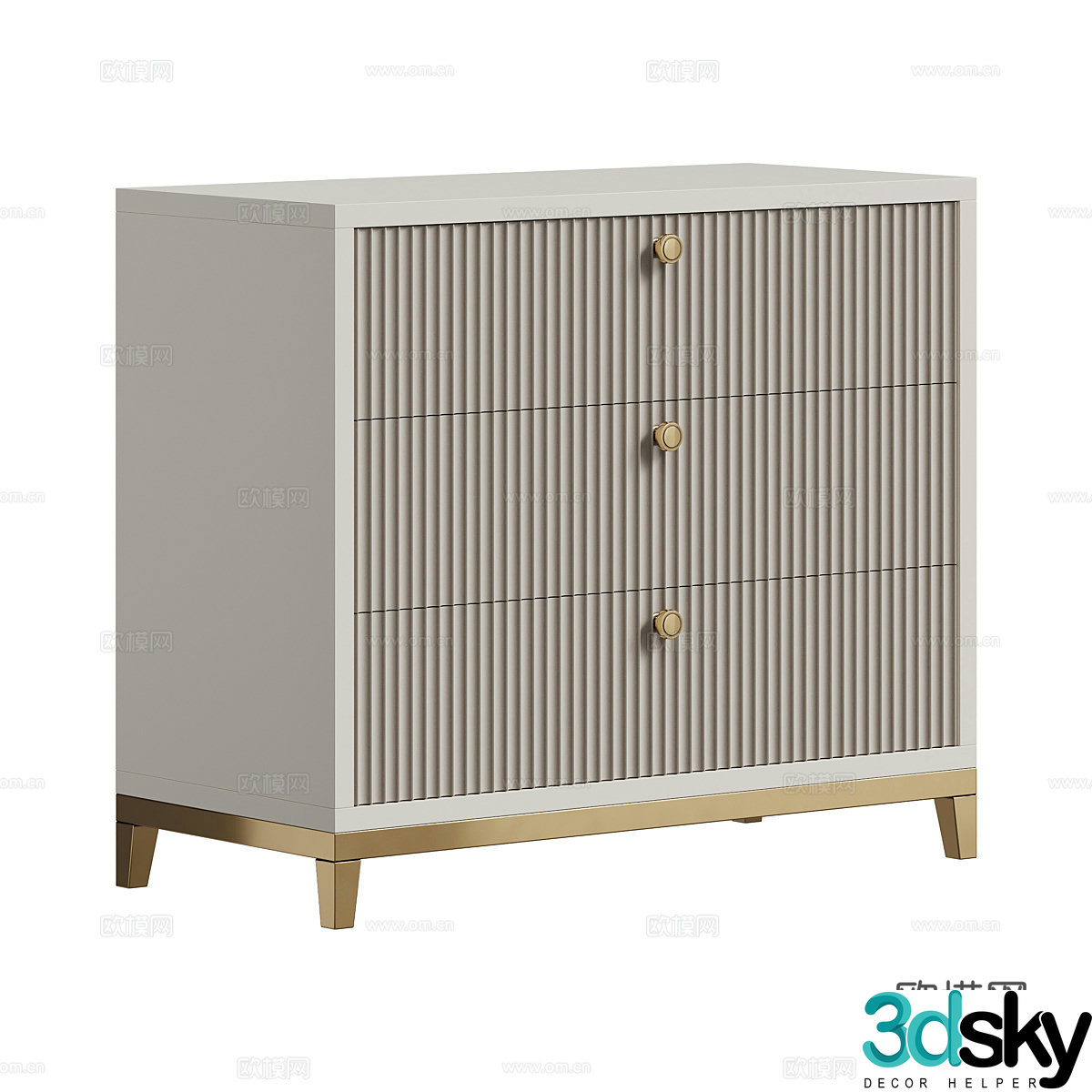 Modern bedside table 3d model