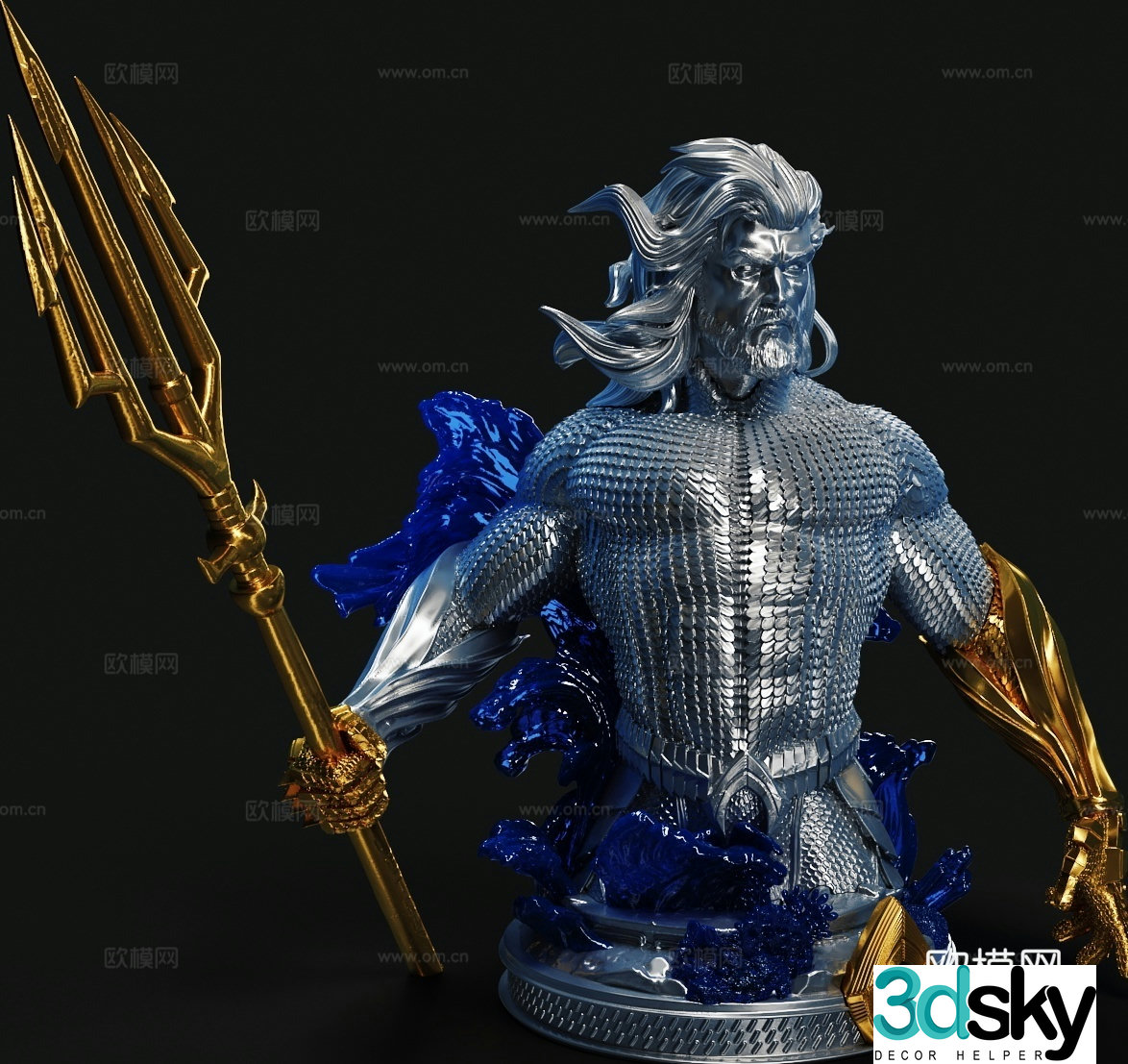 anime characters anime characters aquaman dc marvel superhero 3d model