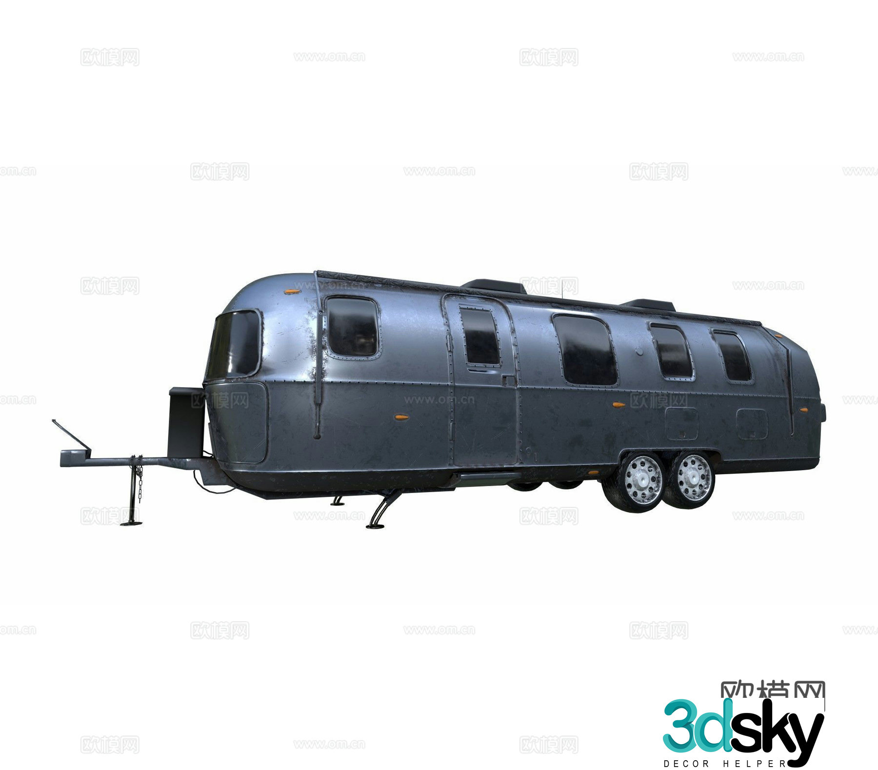 Modern trailer car 3d model