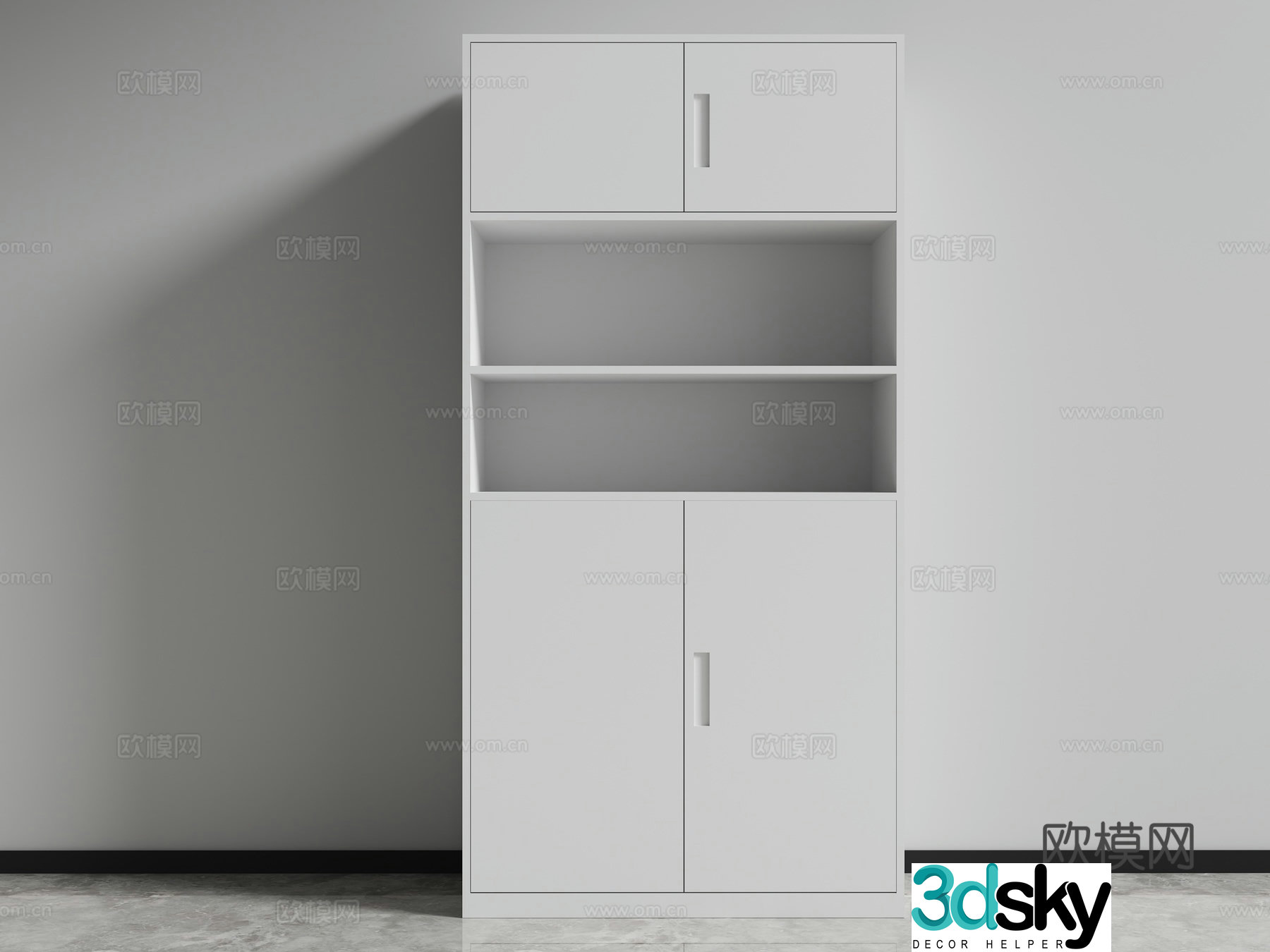 cabinet locker low cabinet file cabinet 3d model