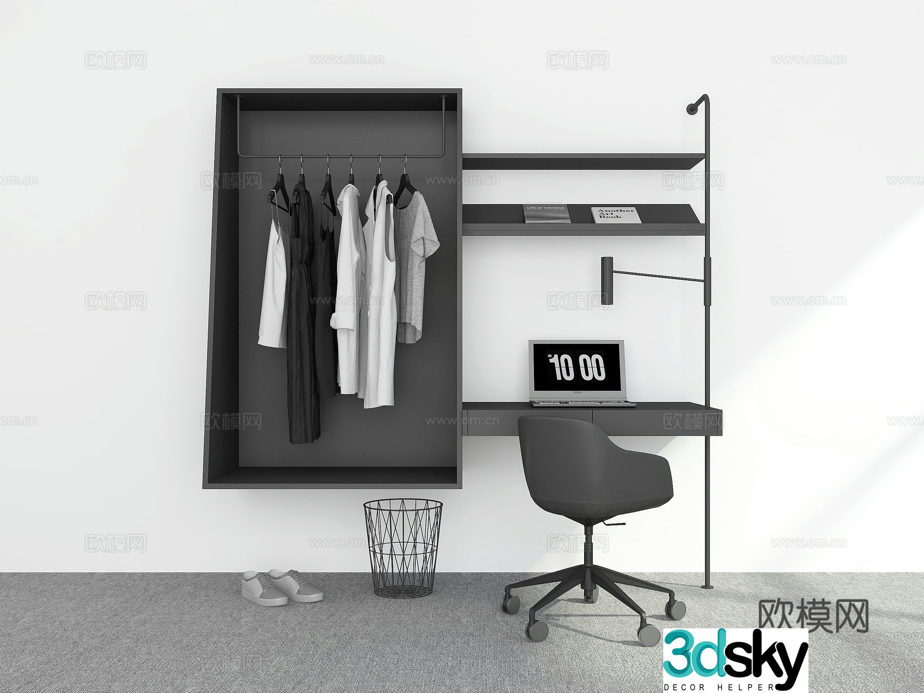 Modern desk 3d model