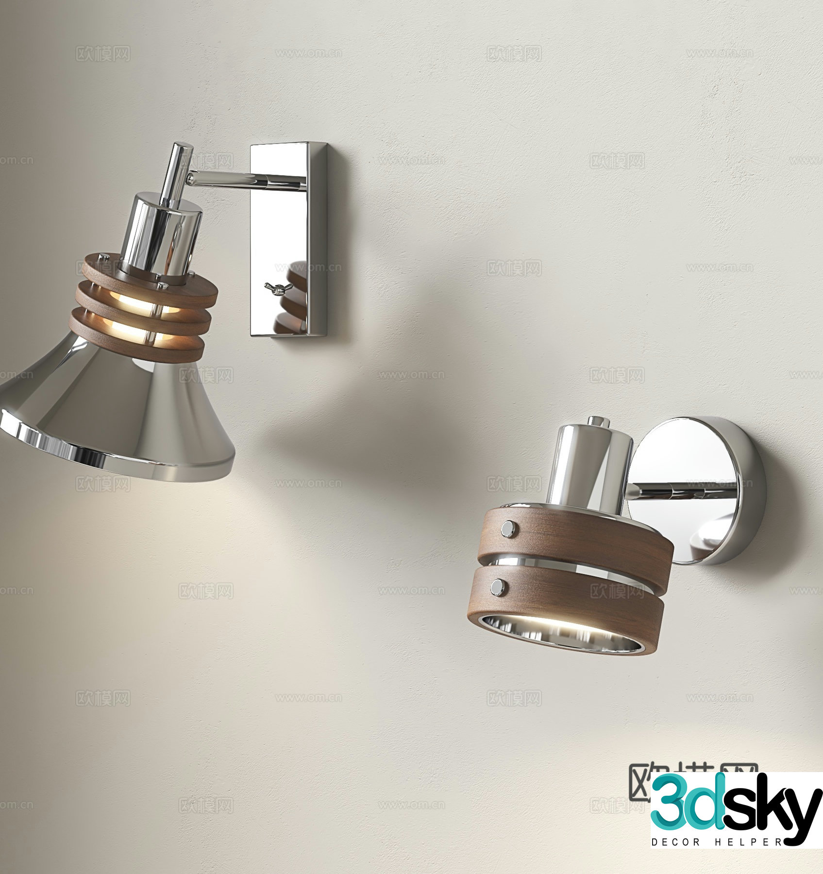 Medieval wall lamp retro wall lamp Bauhaus wall lamp 3d model