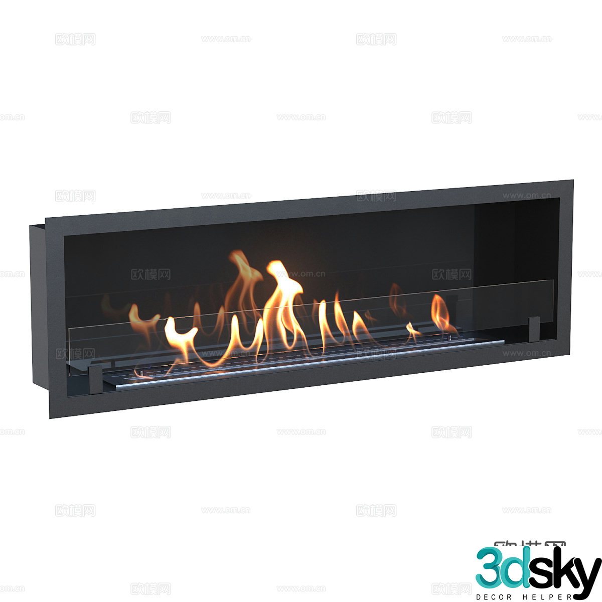 Modern fireplace 3d model