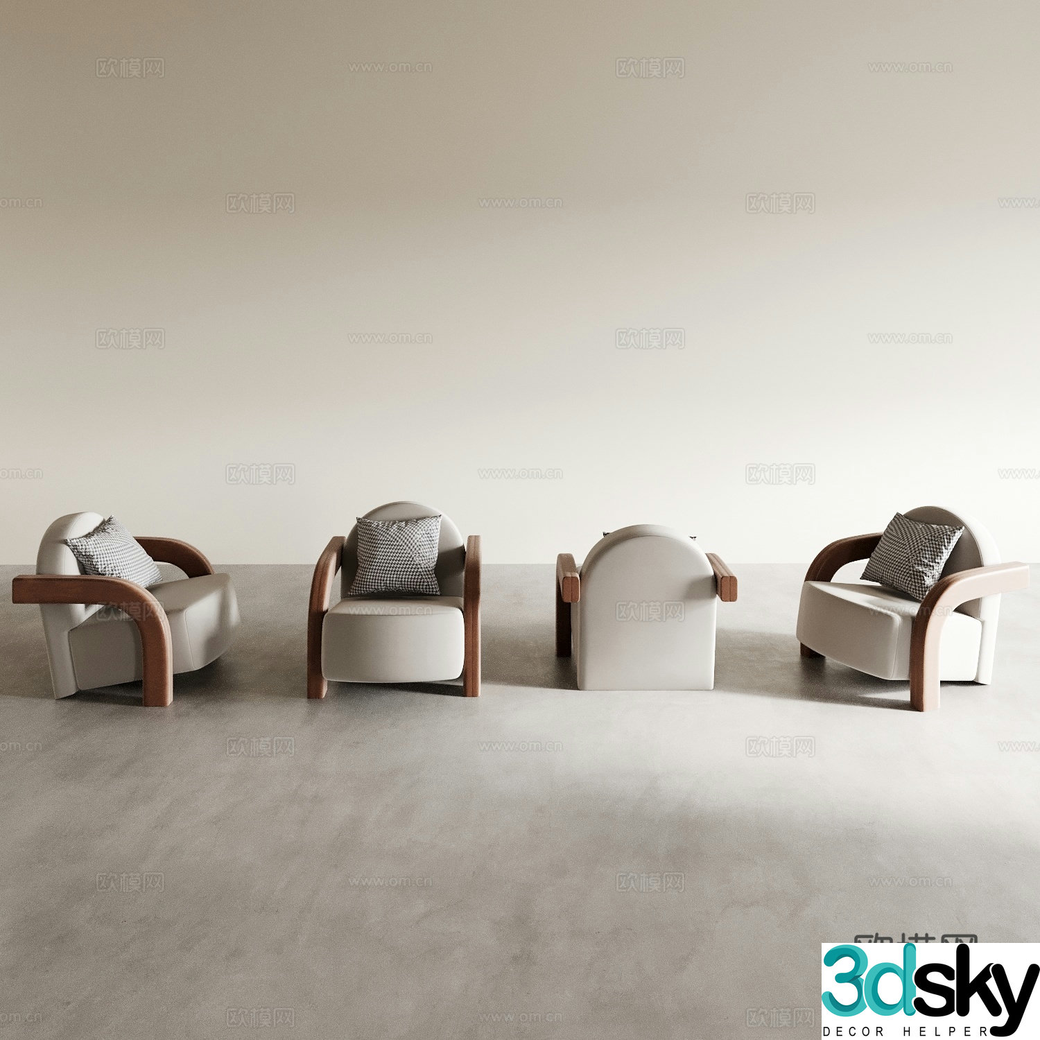 Modern single sofa 3d model