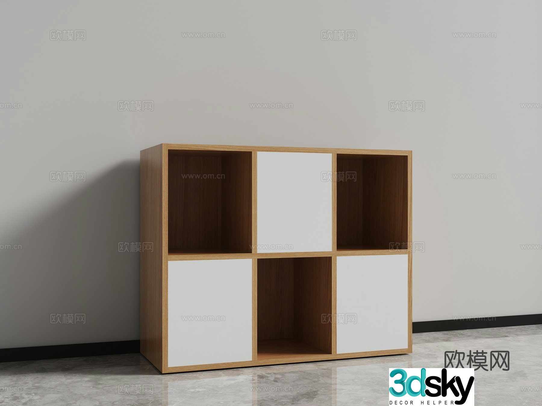 Log entrance cabinet 3d model