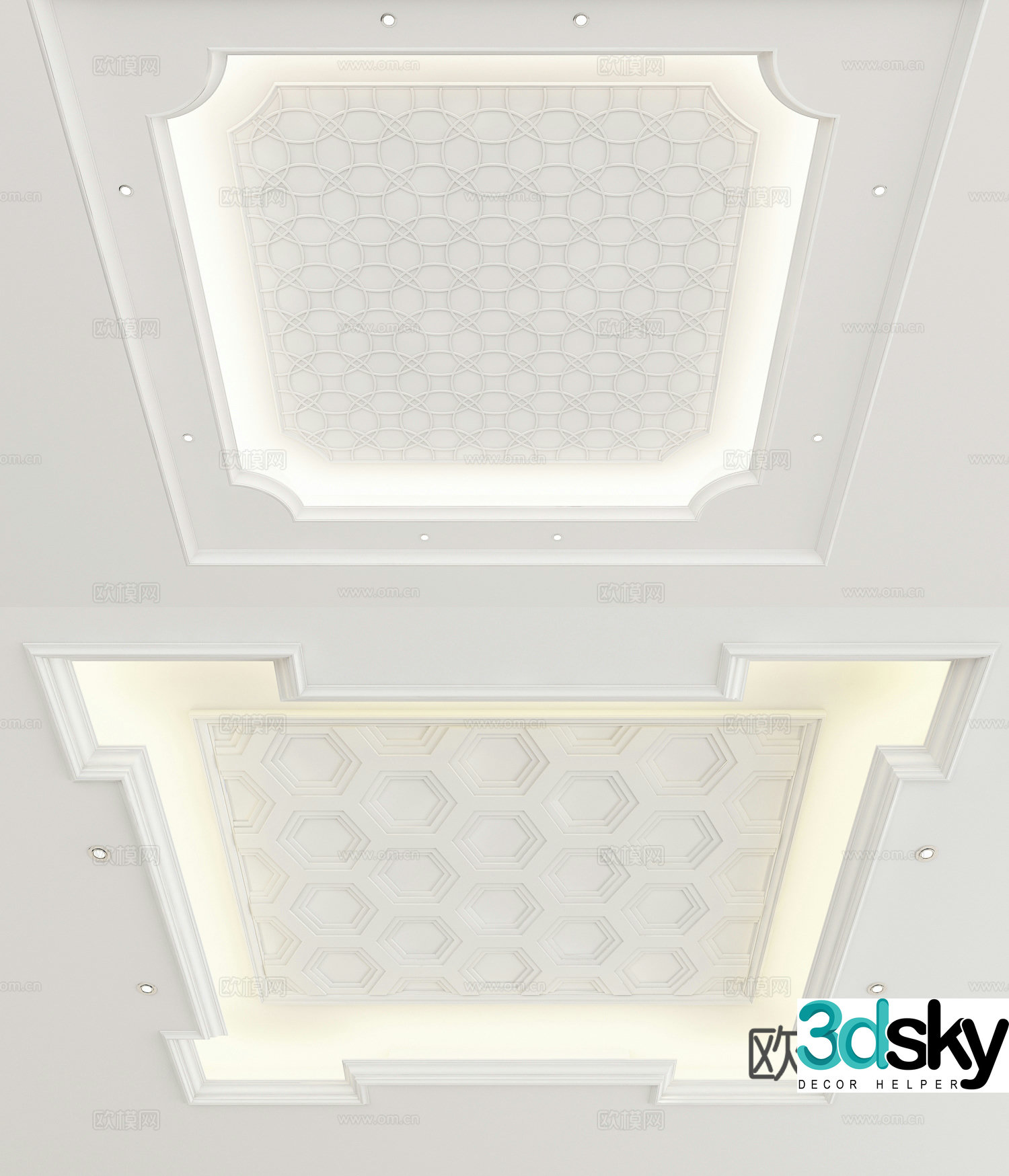 European ceiling 3D model
