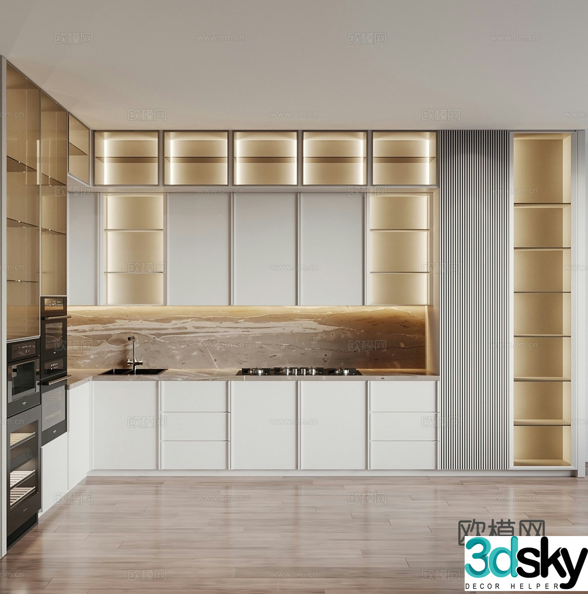 Modern corner cabinet 3d model