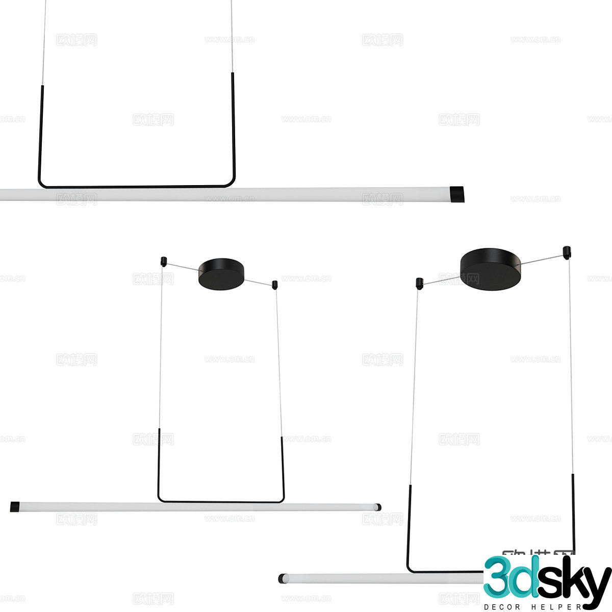 Modern minimalist chandelier dining room chandelier living room chandelier 3d model