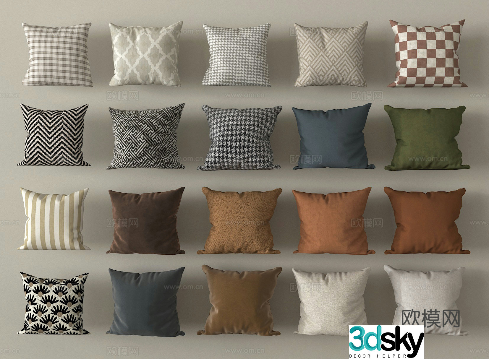 Square pillow pillow 3d model