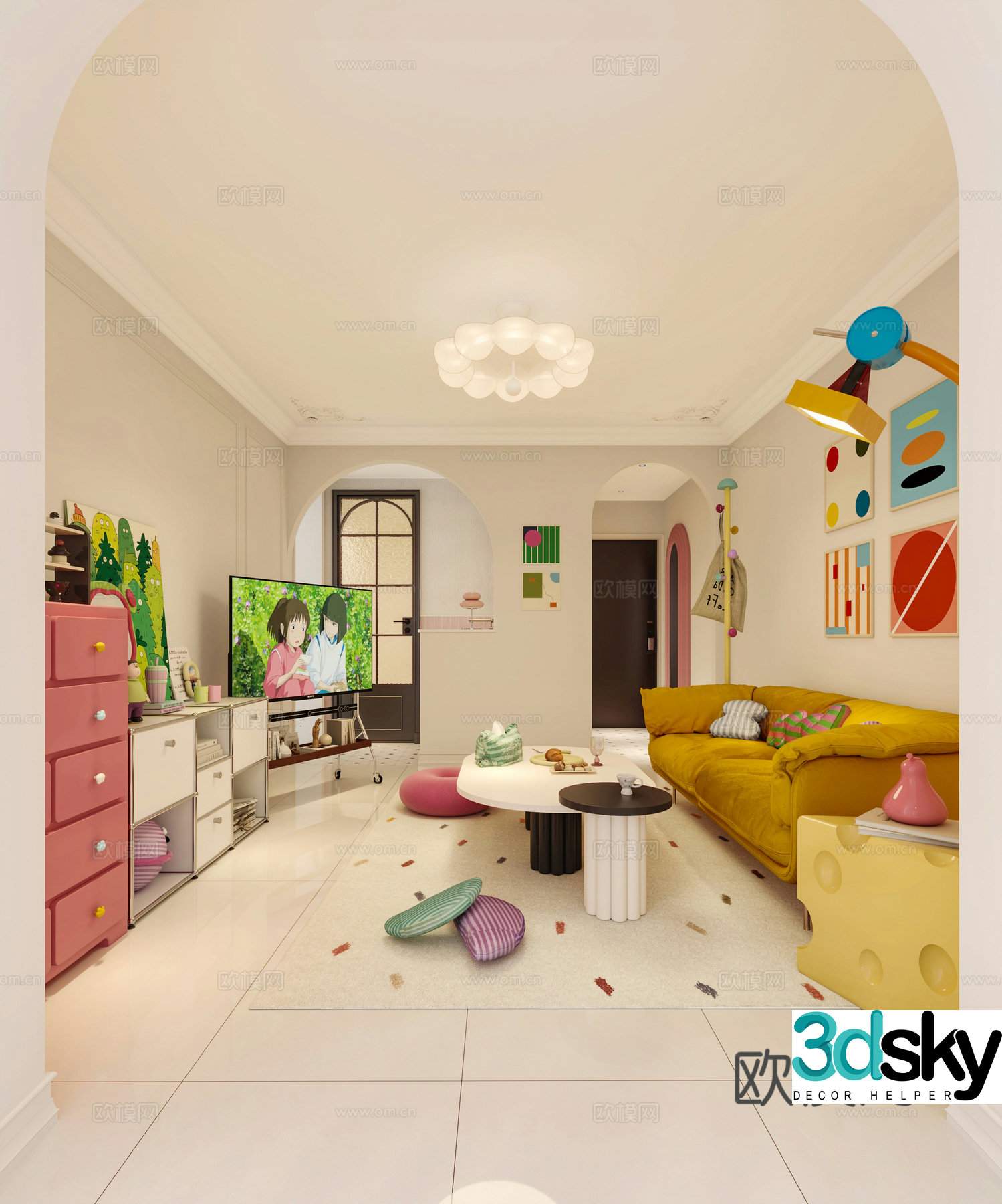 Dopamine living room 3d model