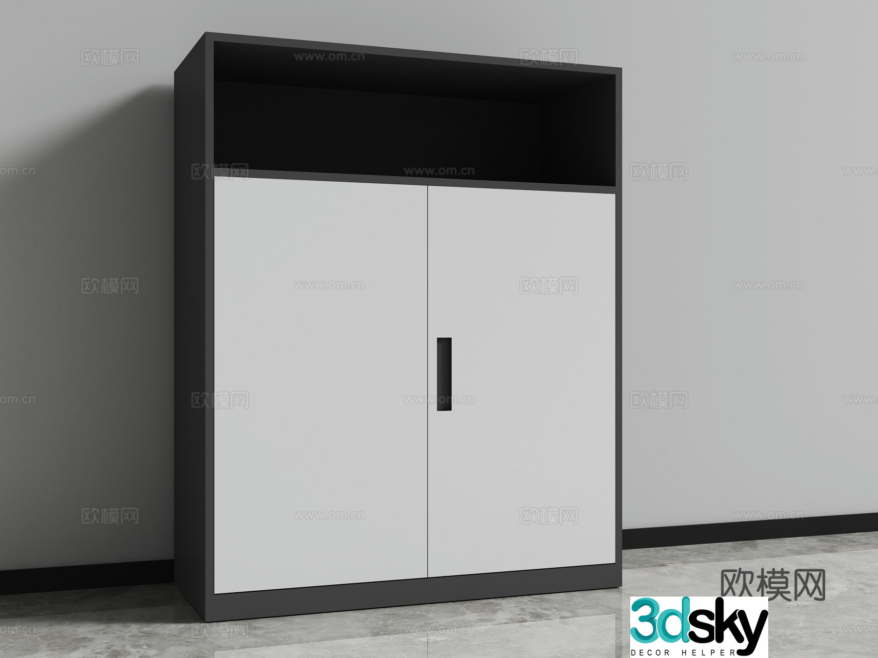 cabinet locker low cabinet file cabinet 3d model