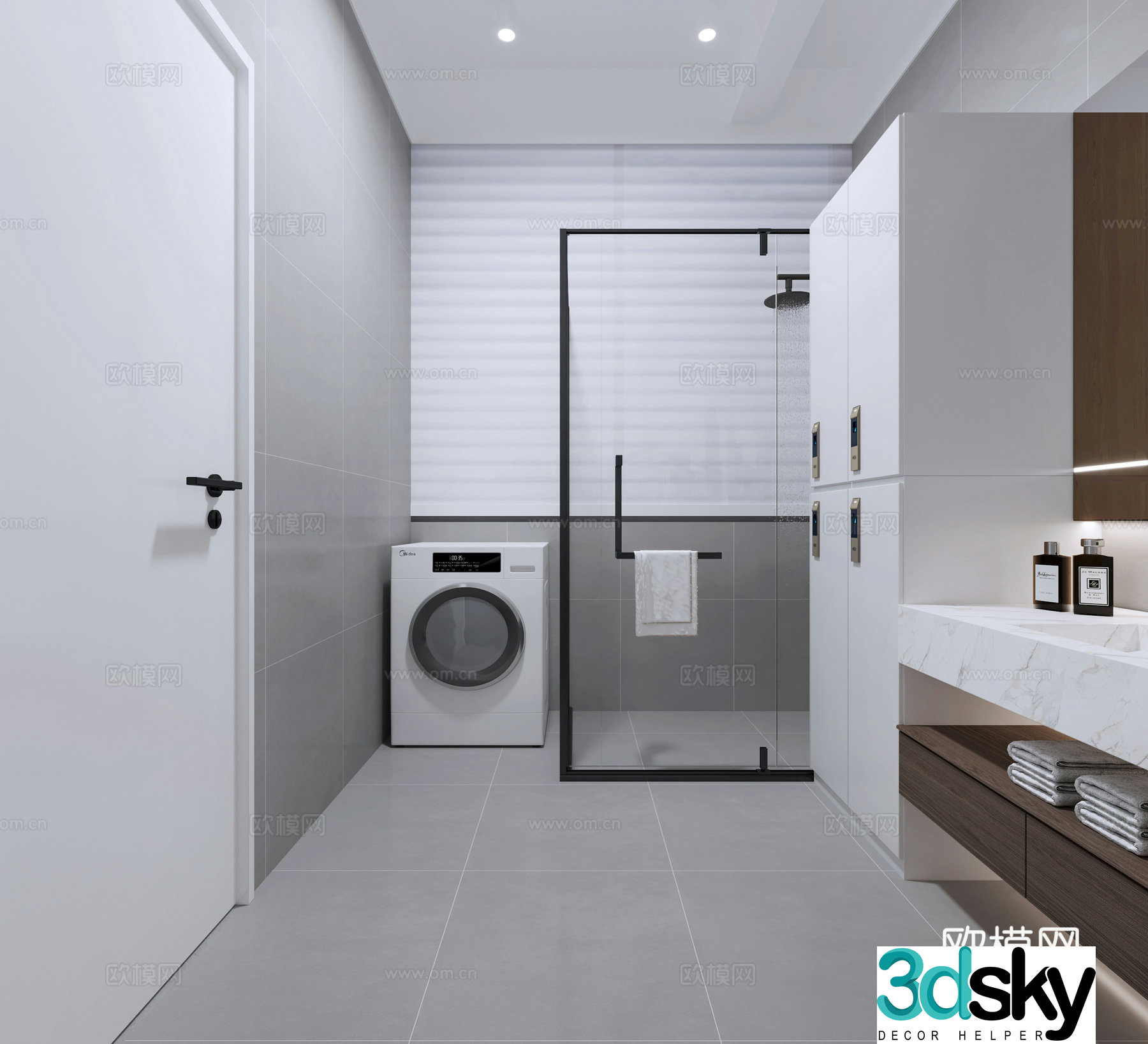 Modern bathroom bathroom 3d model