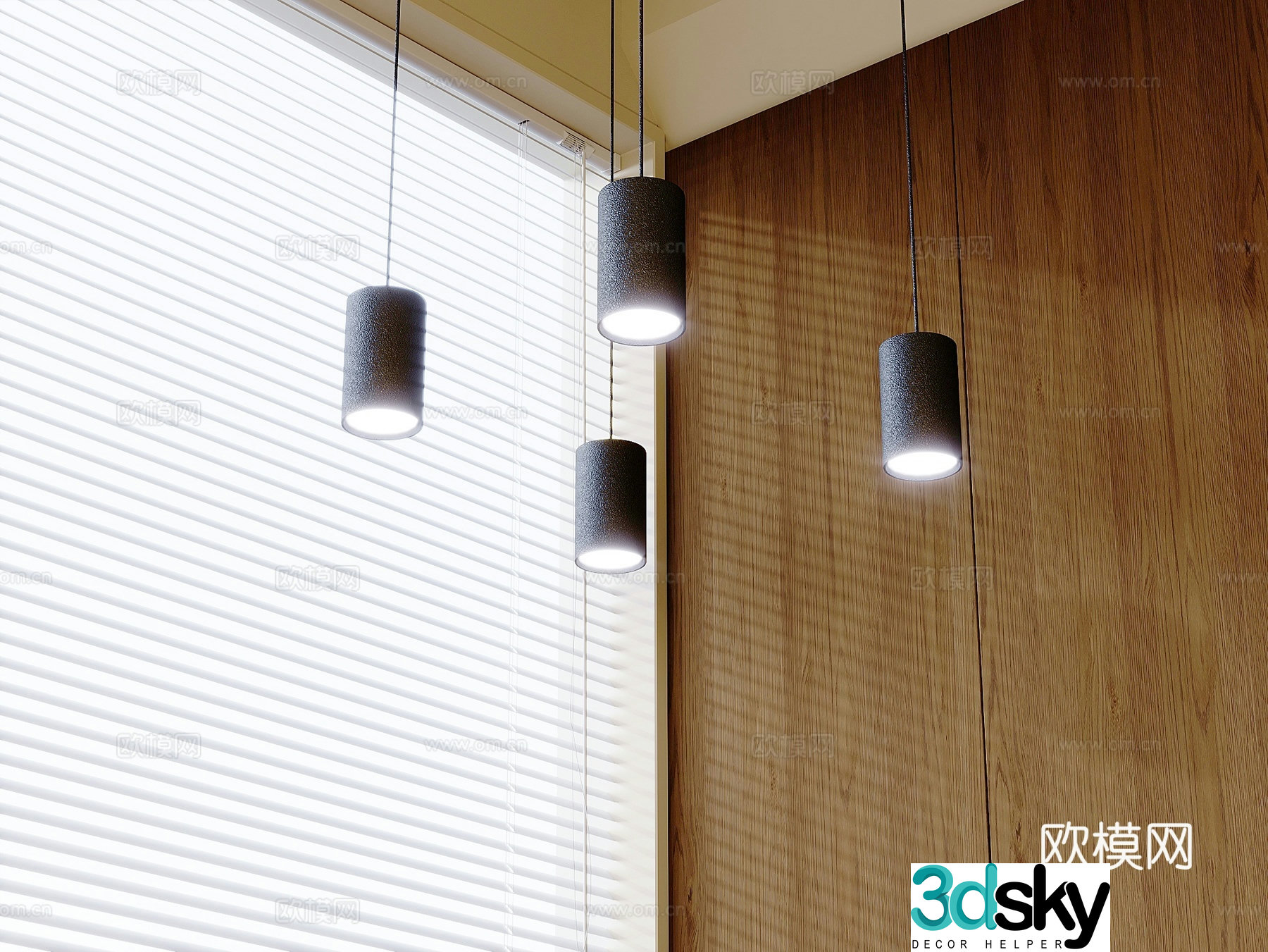 Modern single head spotlight downlight 3d model