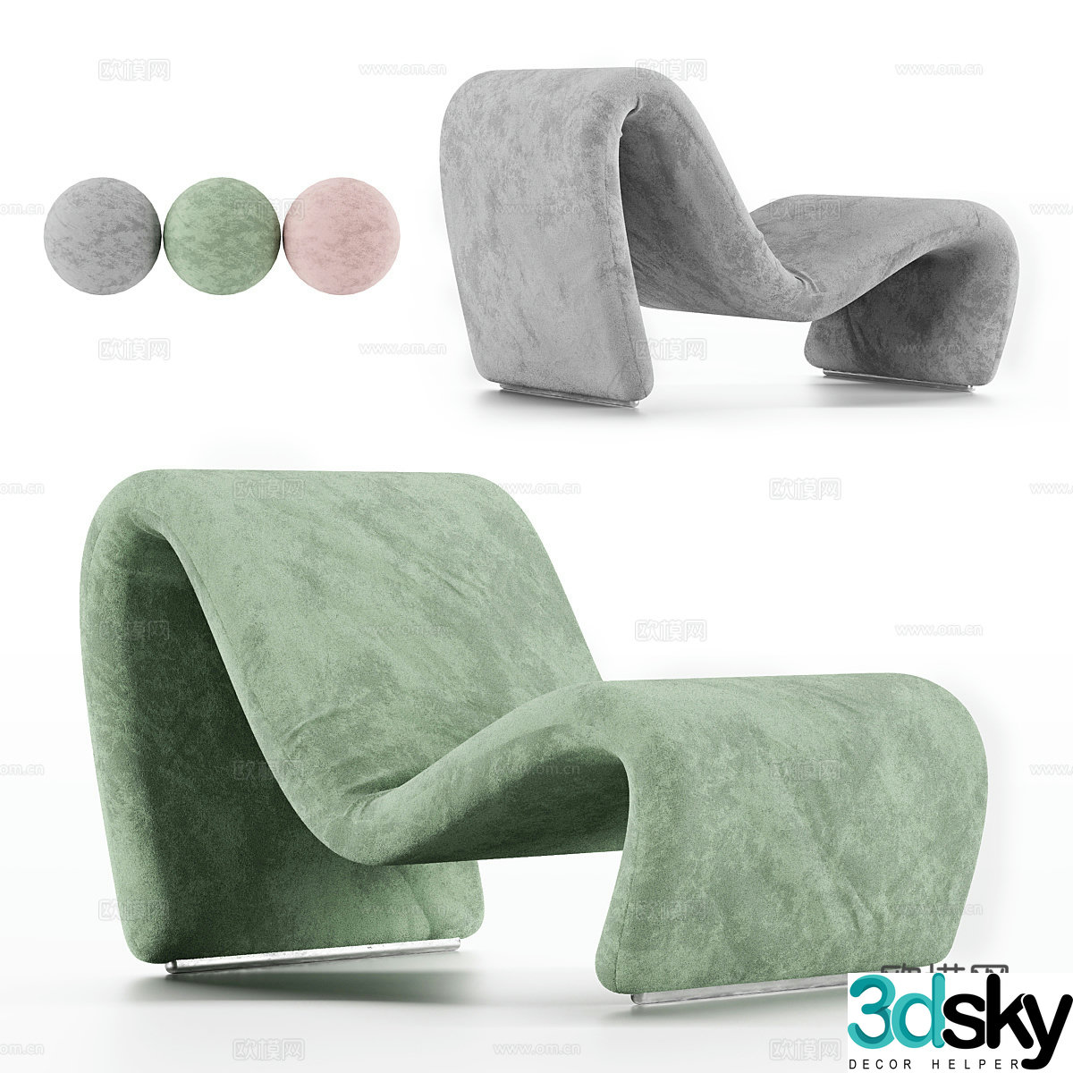 armchair sofa chair 3d model