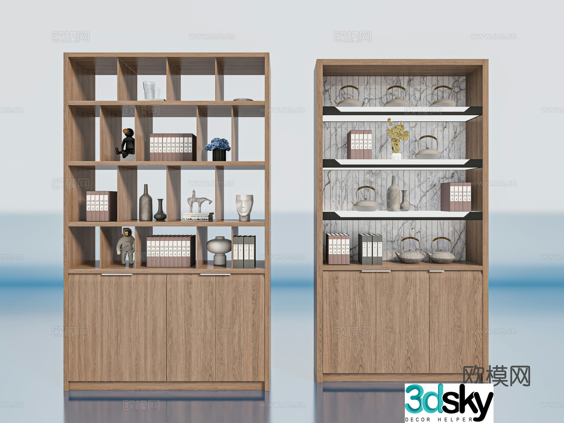 New Chinese style tea cabinet Bogu rack 3D model