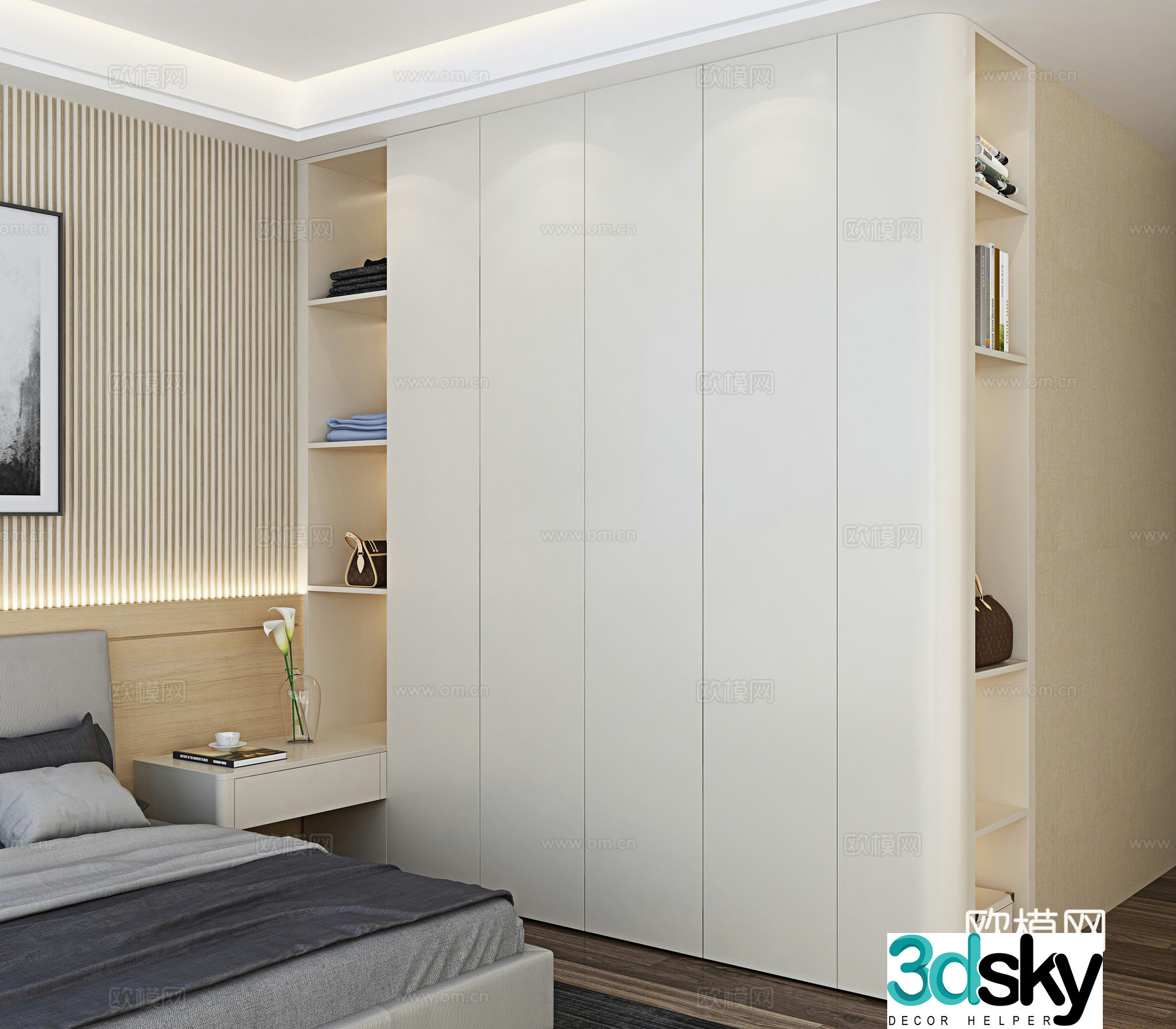 Modern wardrobe 3d model
