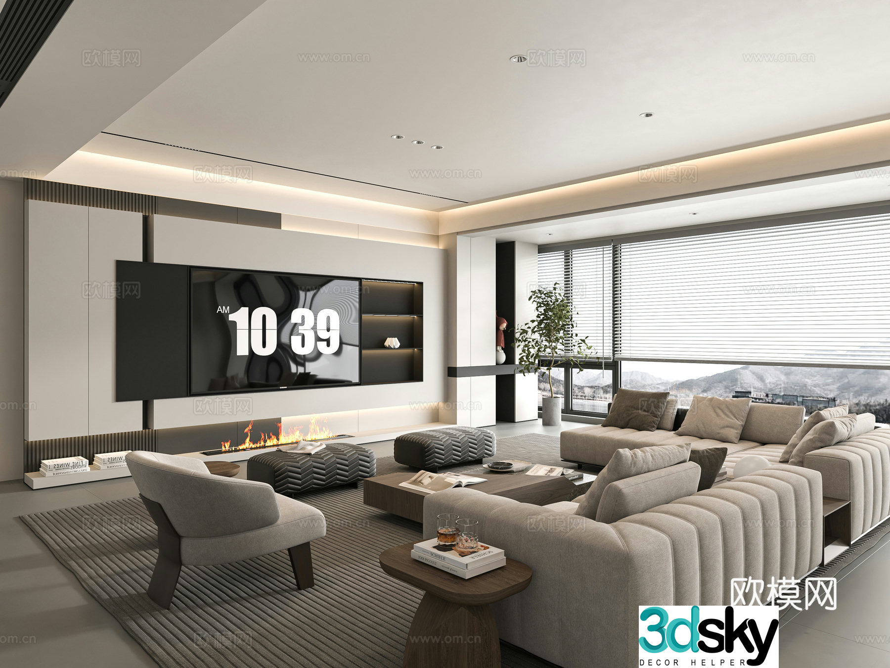Modern living room 3d model