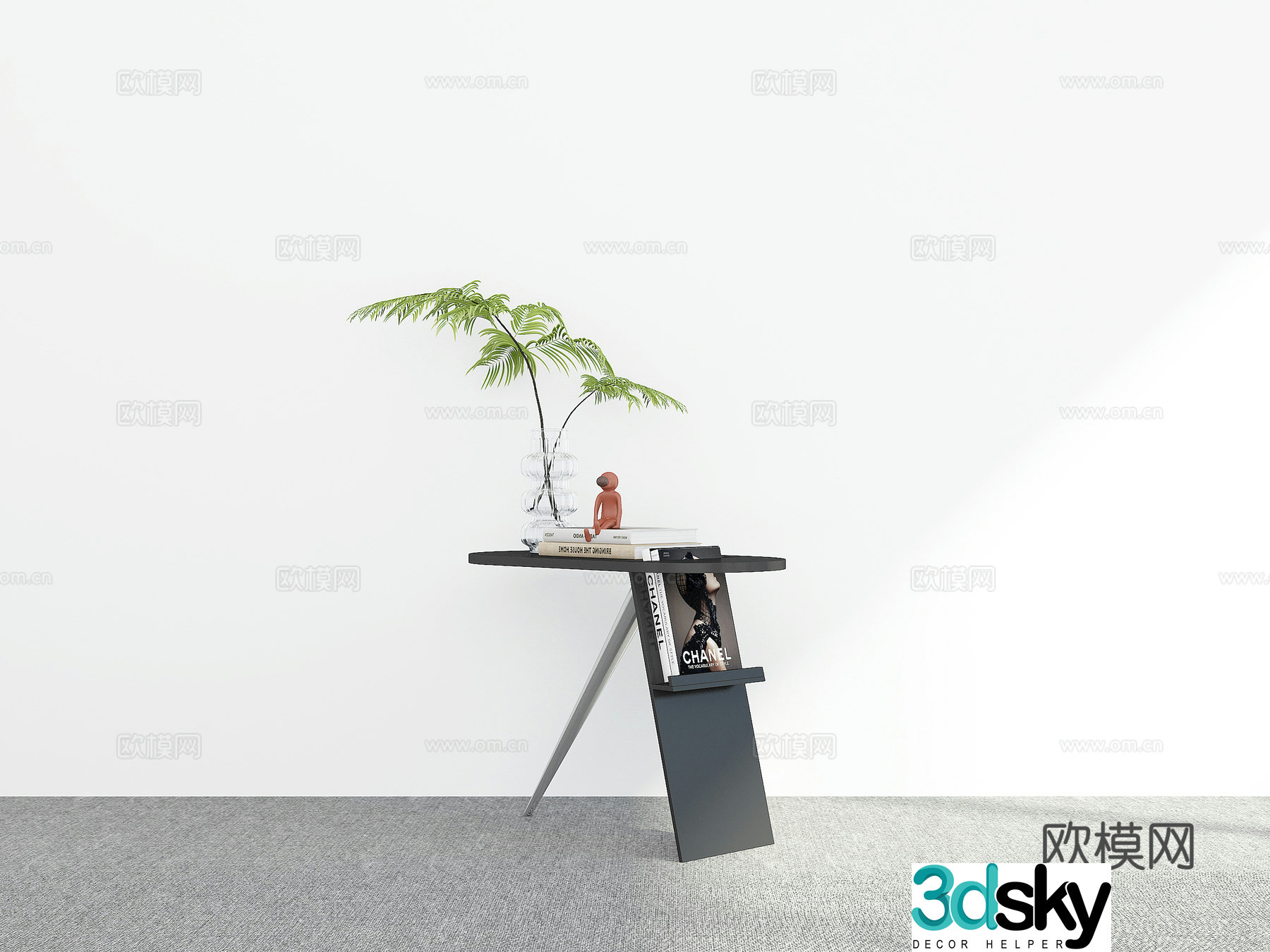 Modern side table corner table 3d model