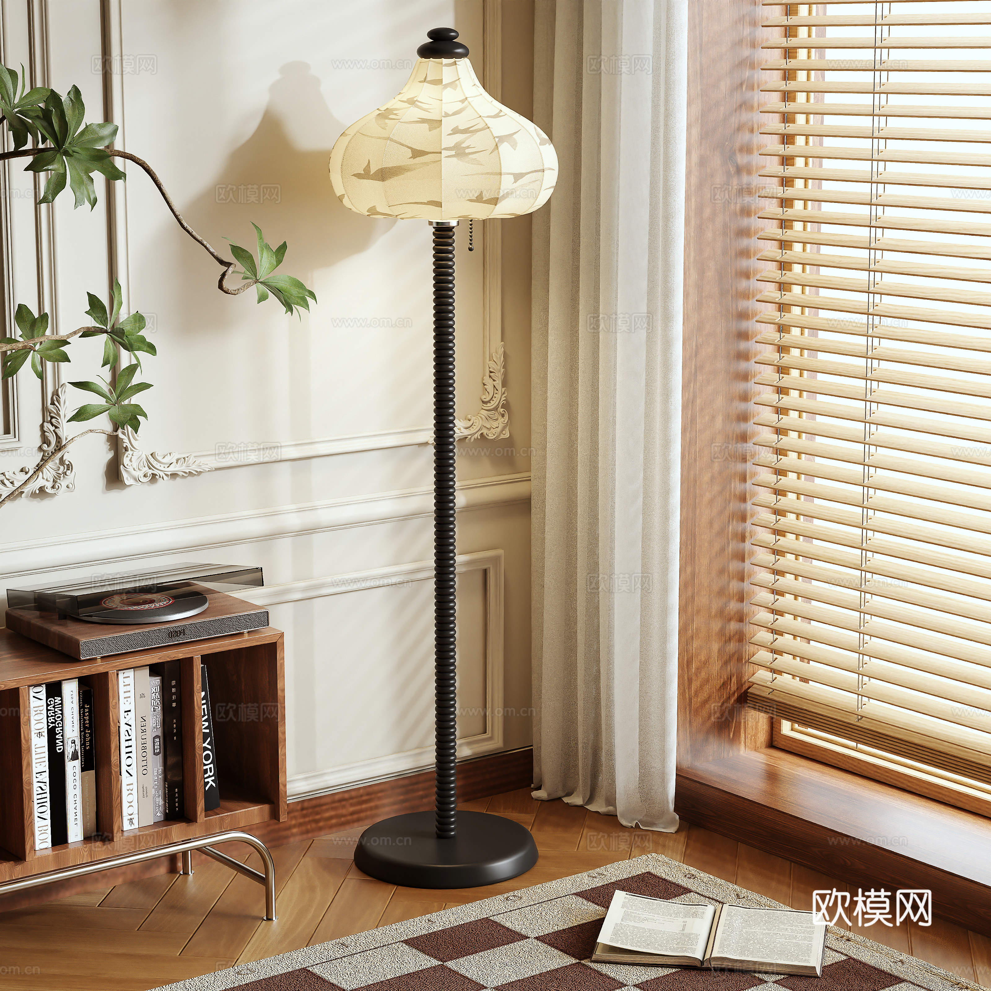 Medieval style floor lamp 3d model