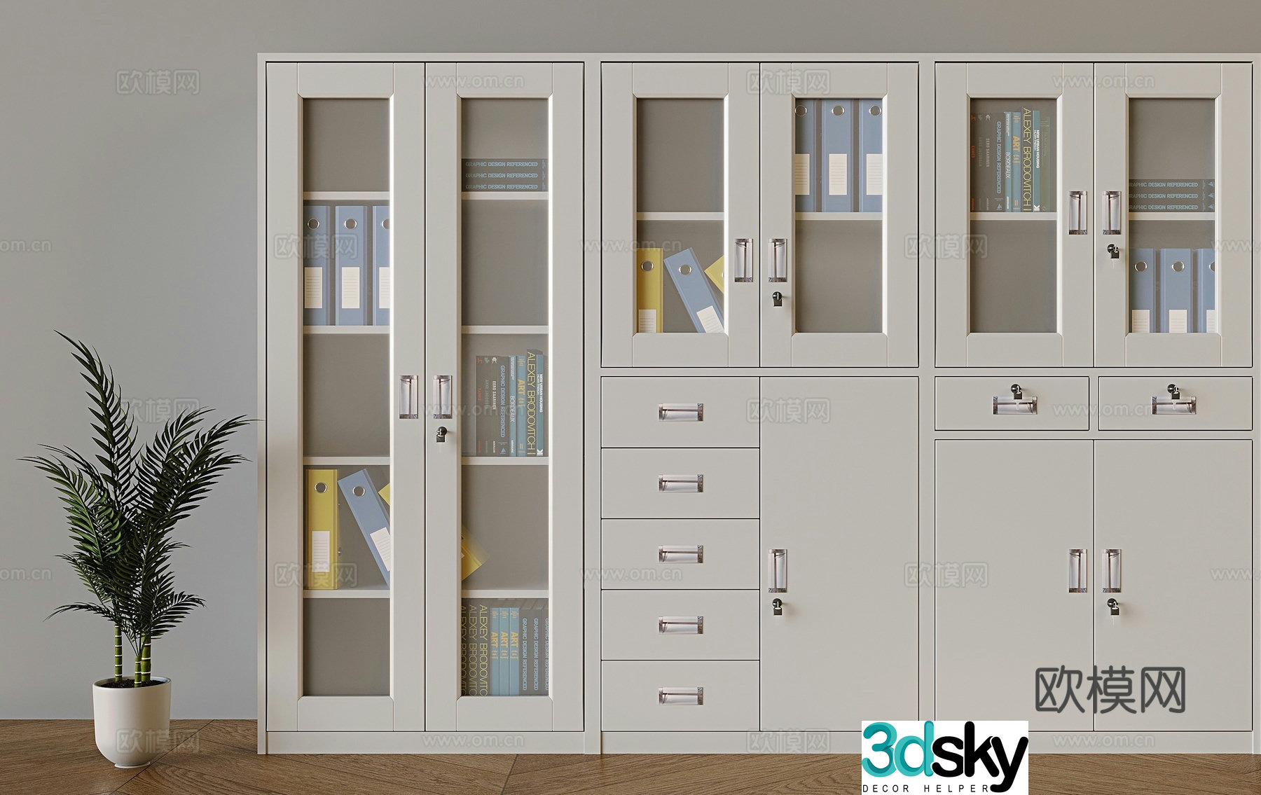 Modern filing cabinet filing cabinet 3d model