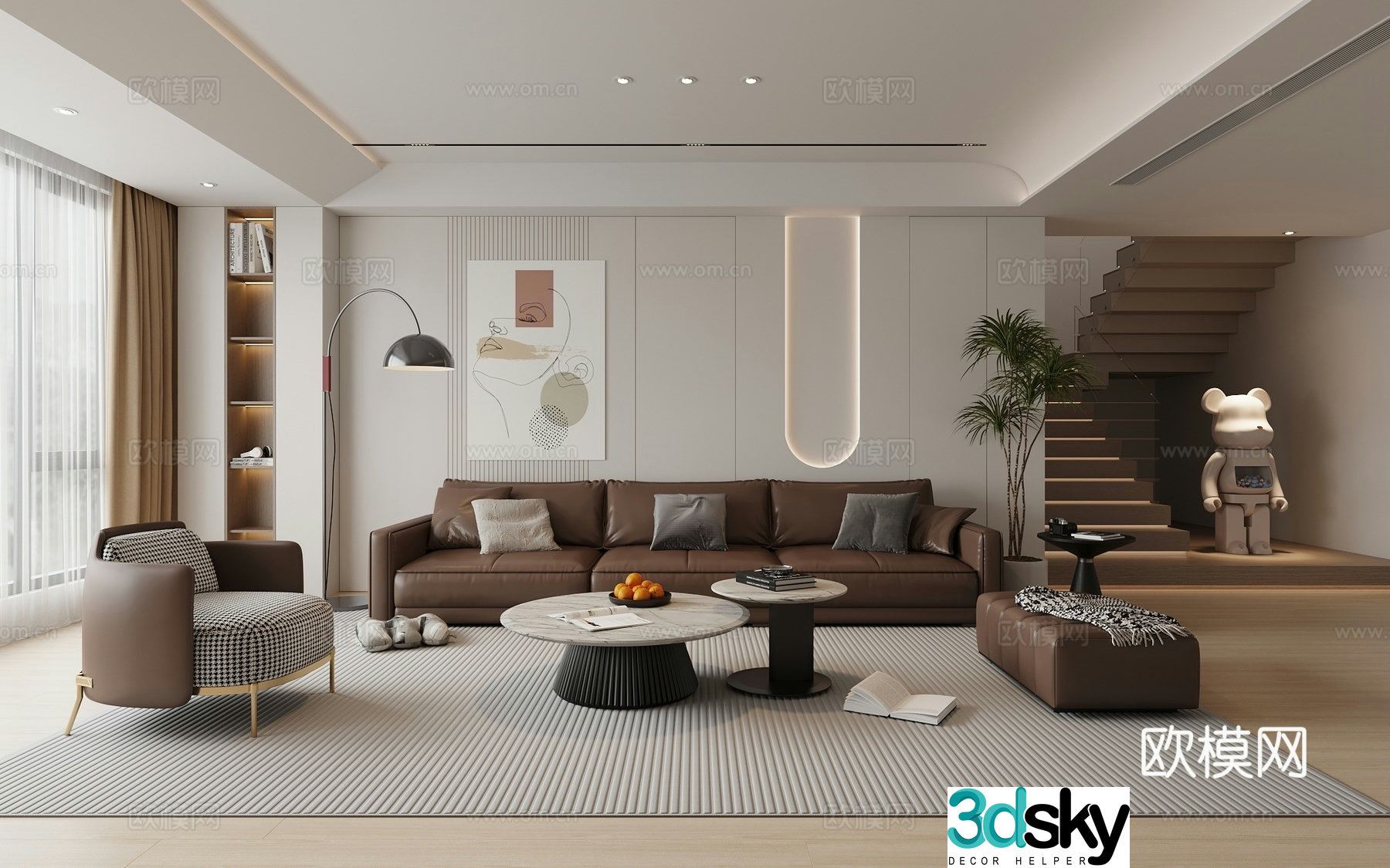 Italian living room 3d model