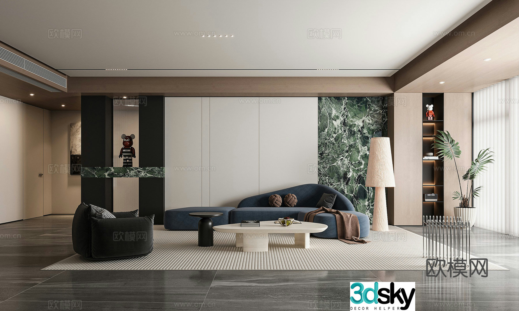 Modern living room 3d model