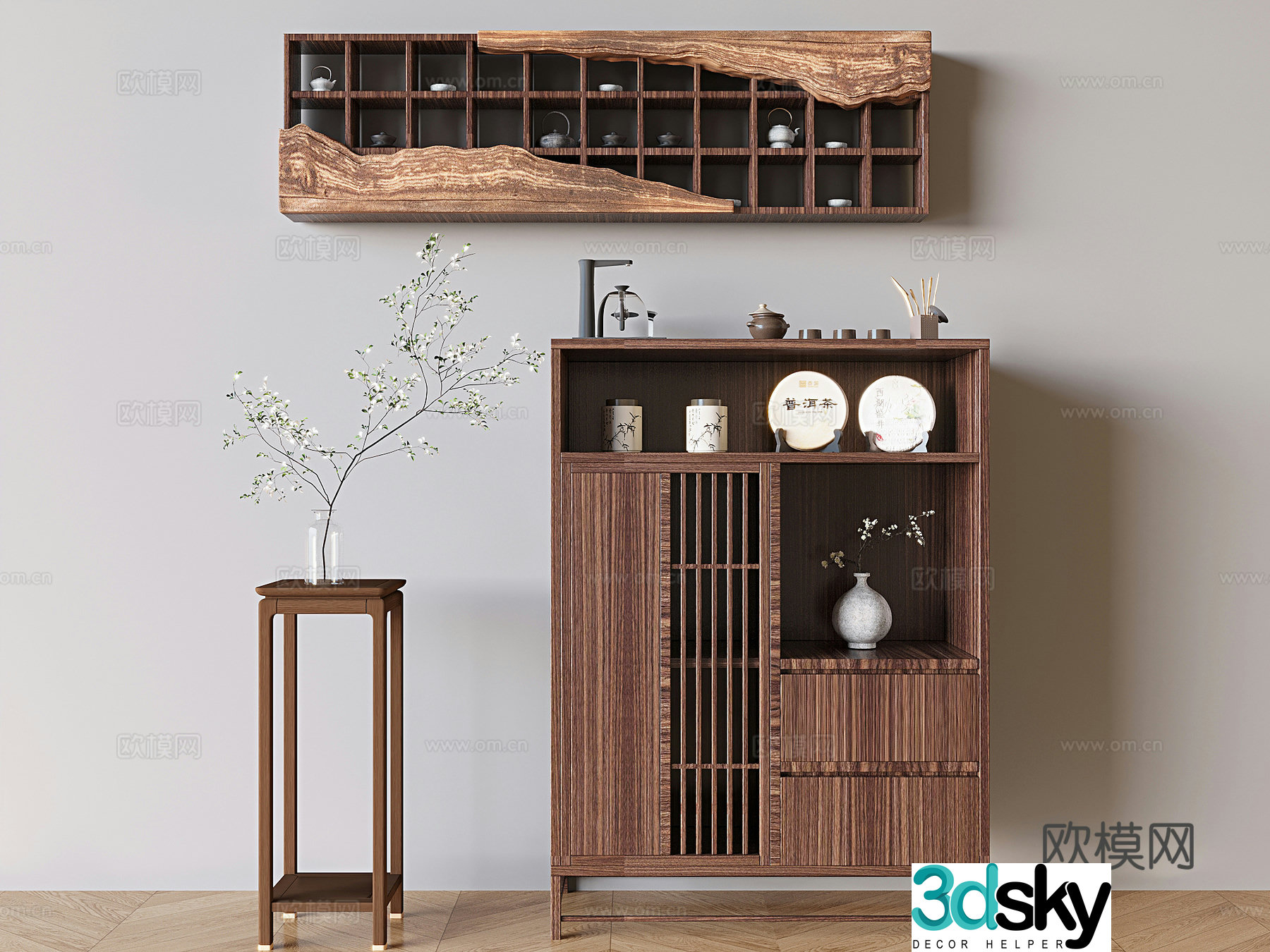 Medieval style tea cabinet 3D model