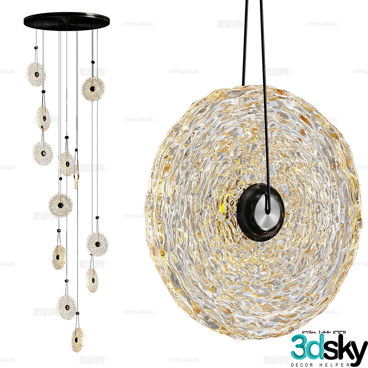 Ceiling decorative lamp 3d model