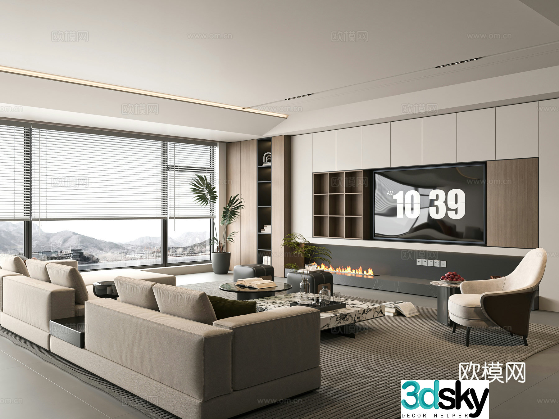Modern living room 3d model