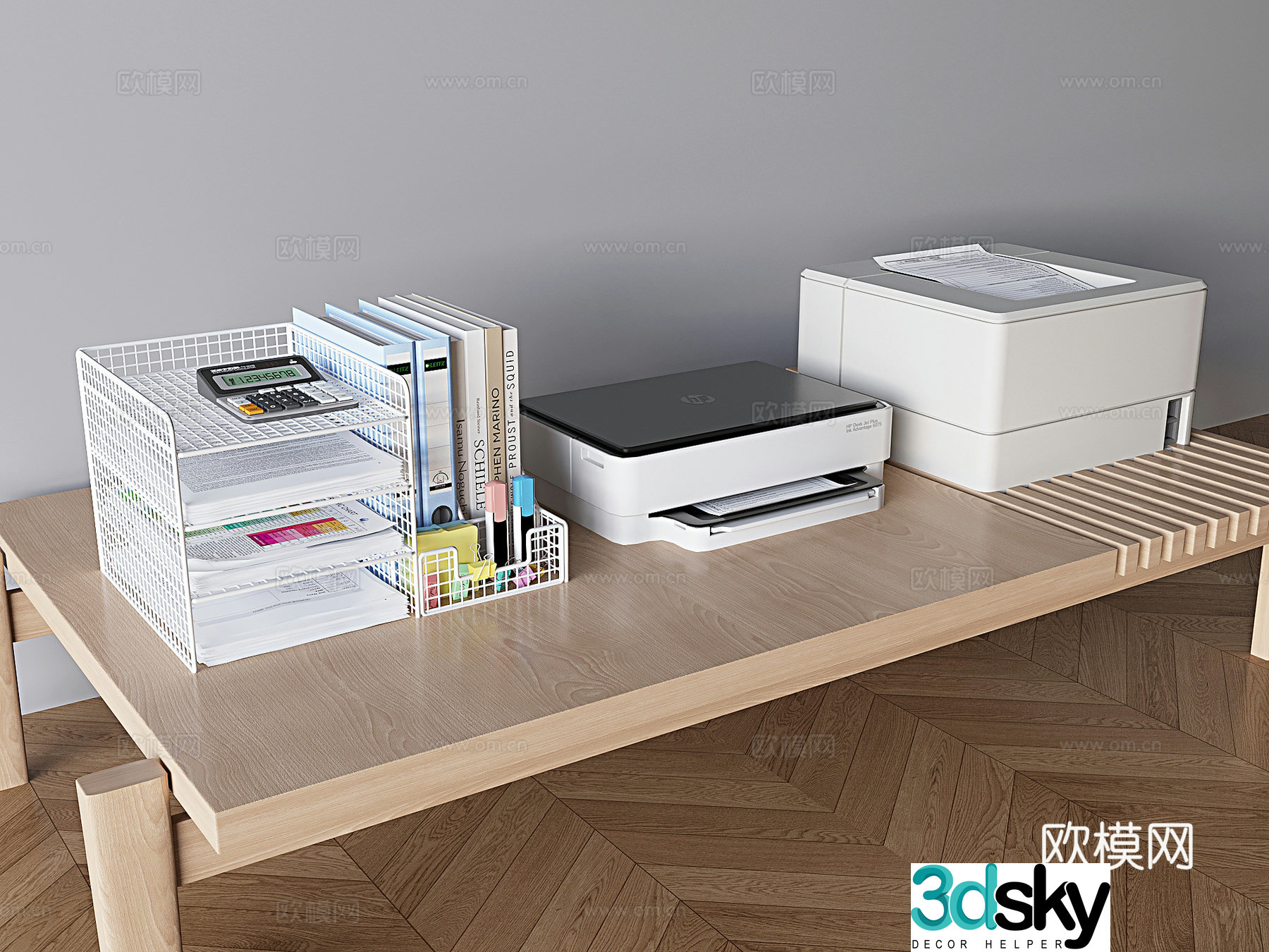 printer copier scanner fax machine 3d model
