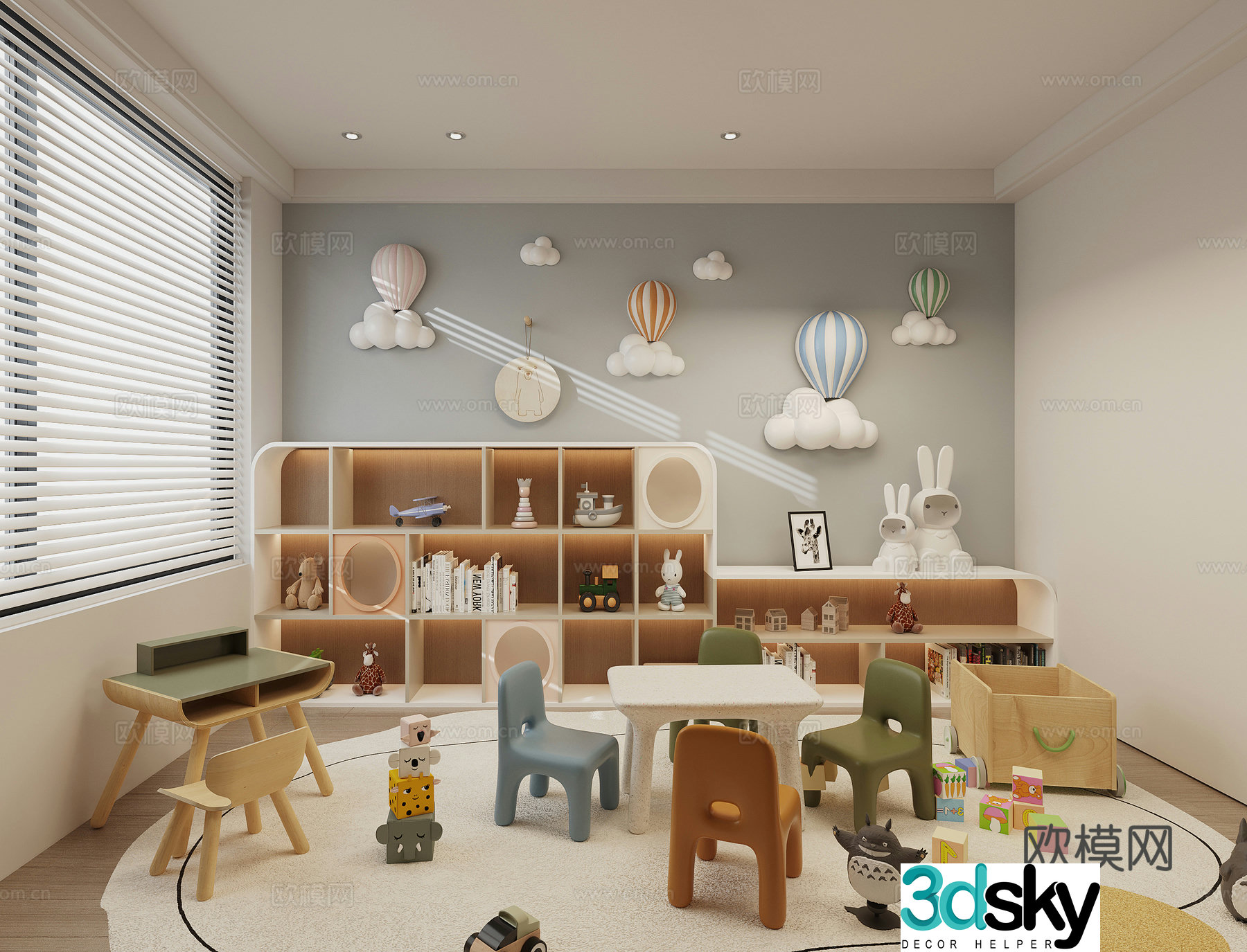 Modern children’s toy room children’s room 3d model