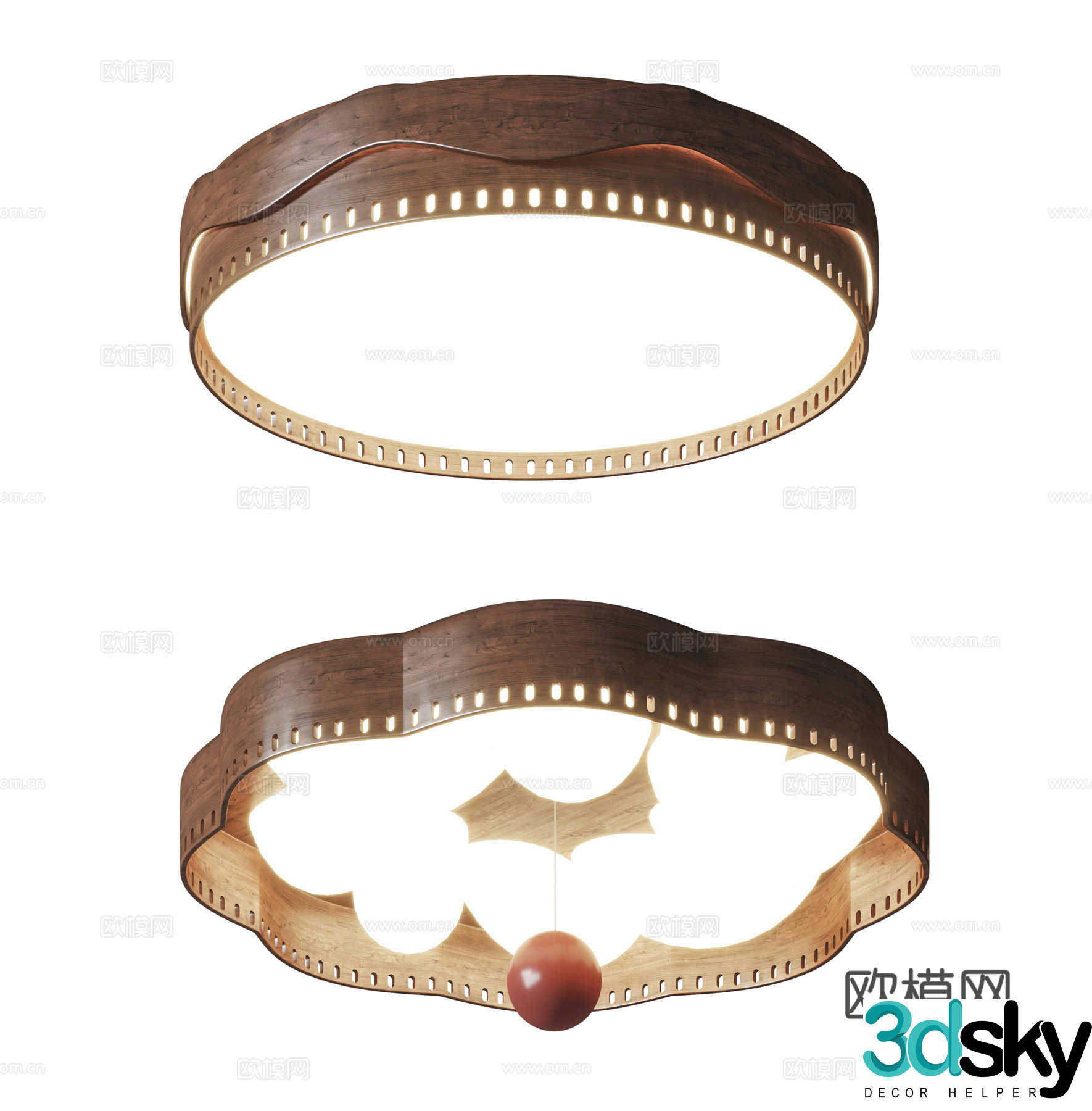Medieval style ceiling lamp 3d model