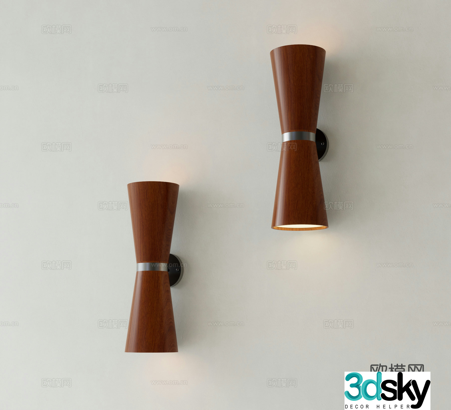 Medieval style wall lamp mirror front lamp small wall lamp 3d model