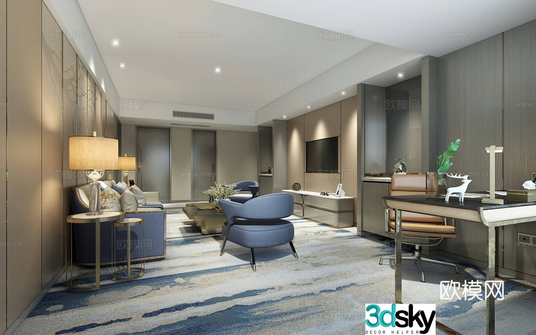 Hotel room presidential suite 3d model
