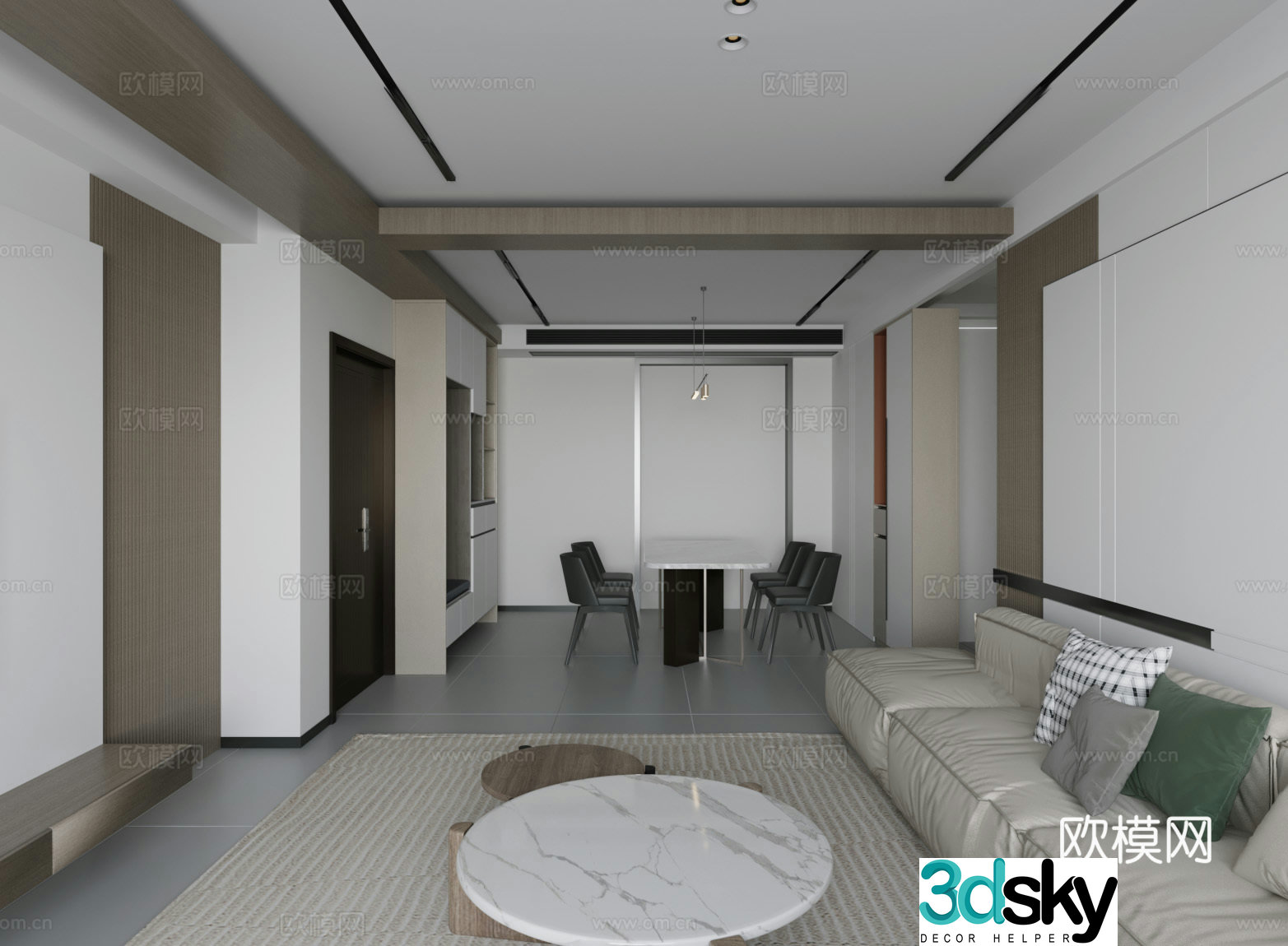 Modern guest restaurant 3d model