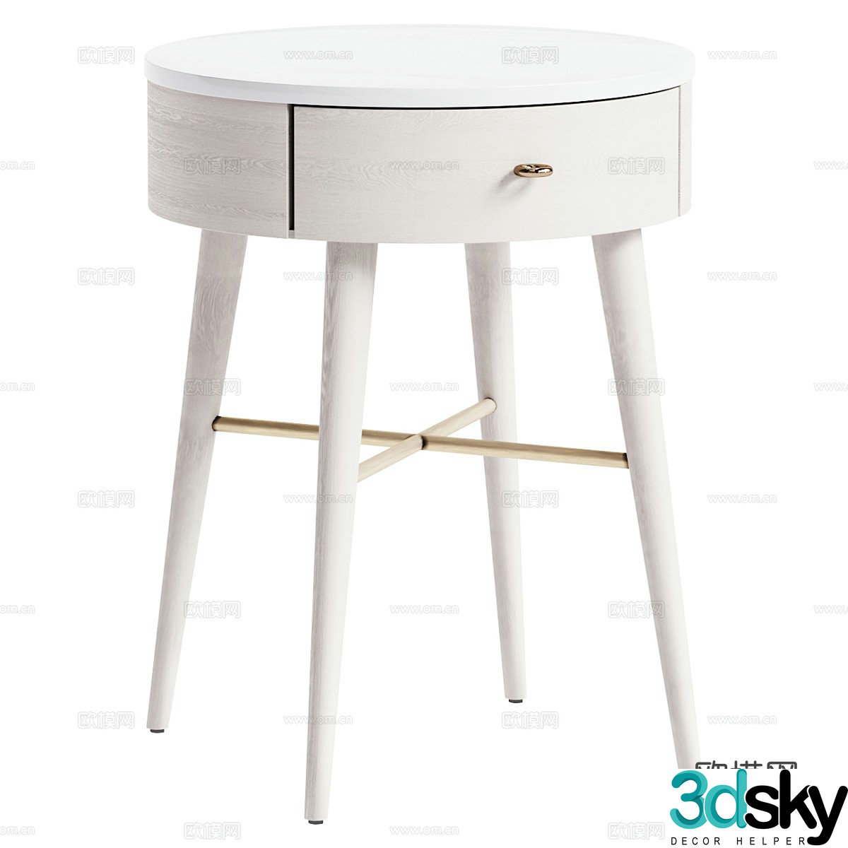 Modern bedside table 3d model