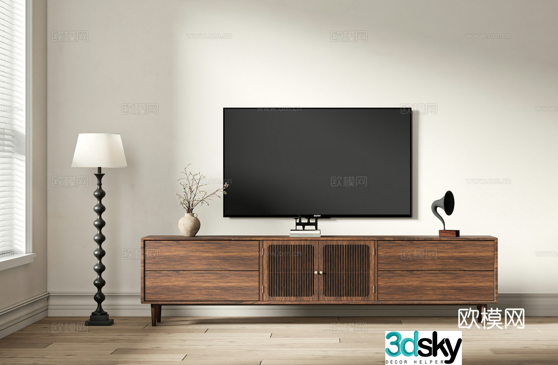Wabi-sabi TV cabinet 3d model