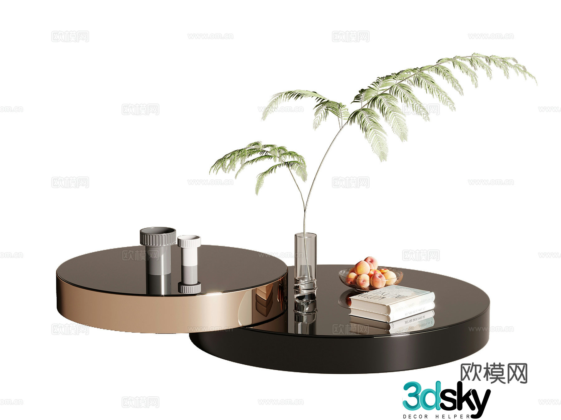 Modern mother-in-law coffee table splicing coffee table 3d model