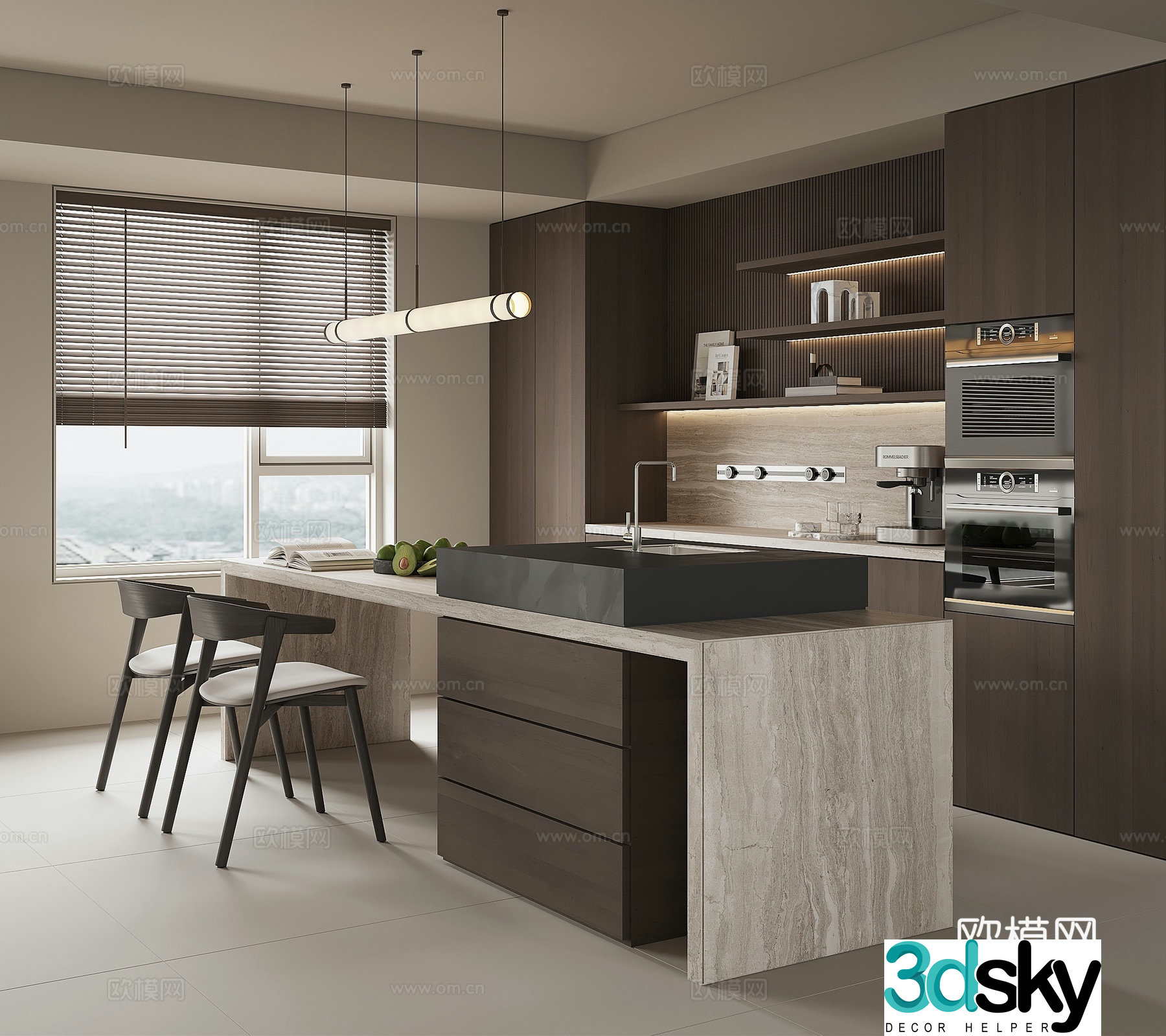 Modern restaurant 3d model