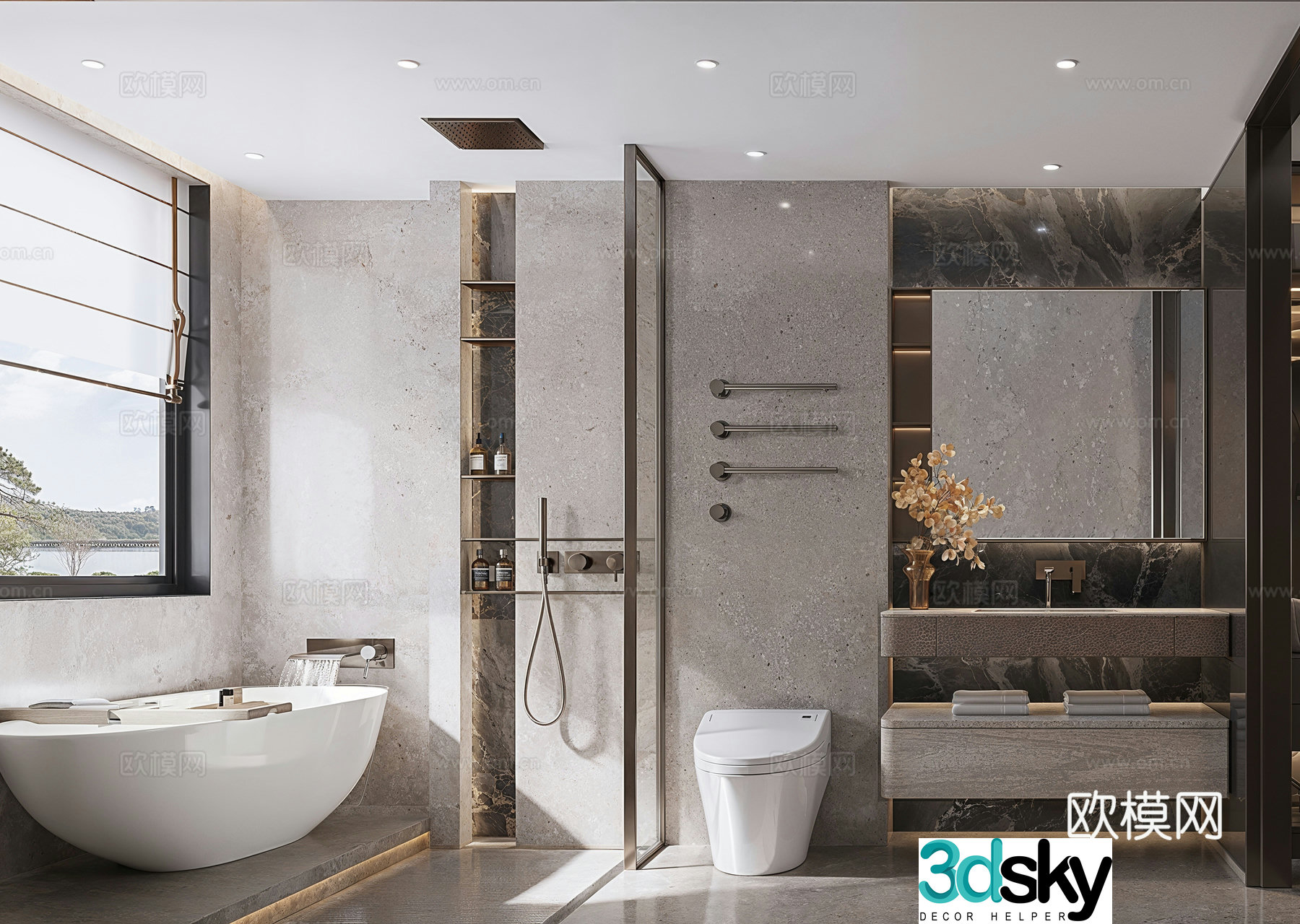 Modern bathroom bathroom 3d model