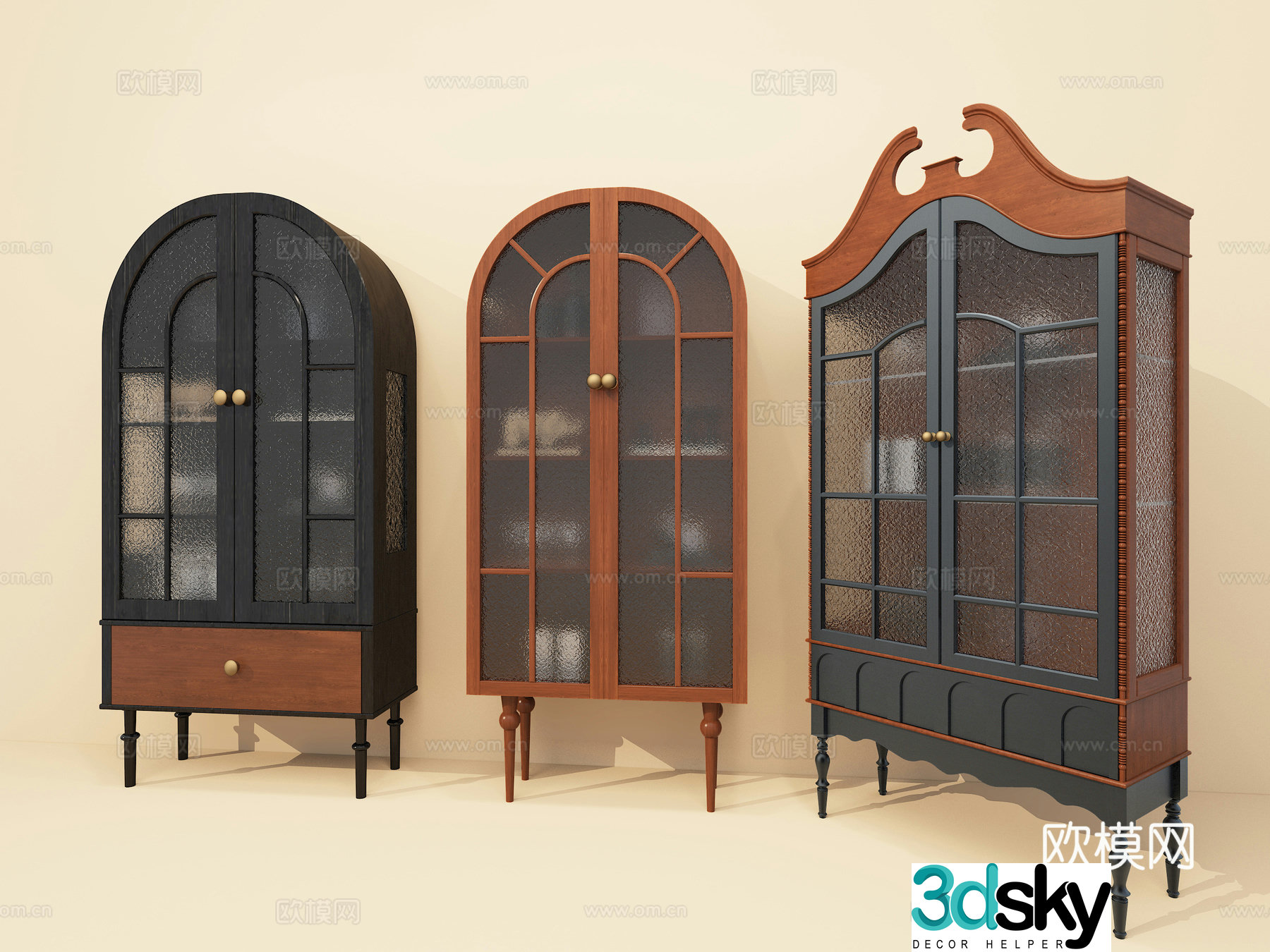Medieval style wine cabinet 3D model