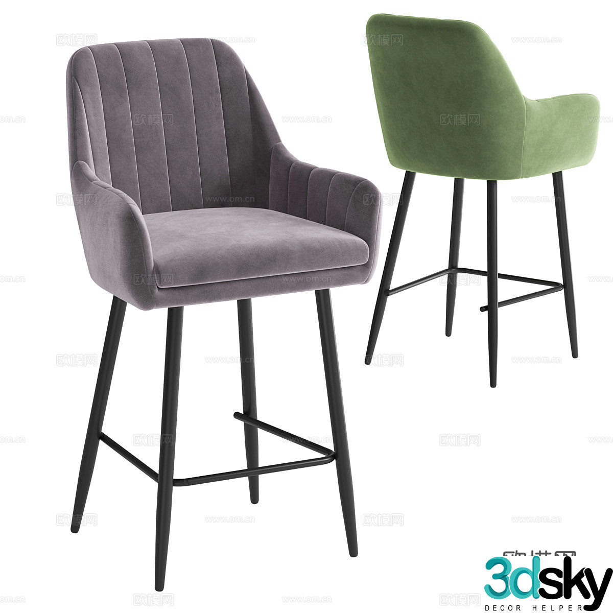 bar stool bar stool high stool 3d model