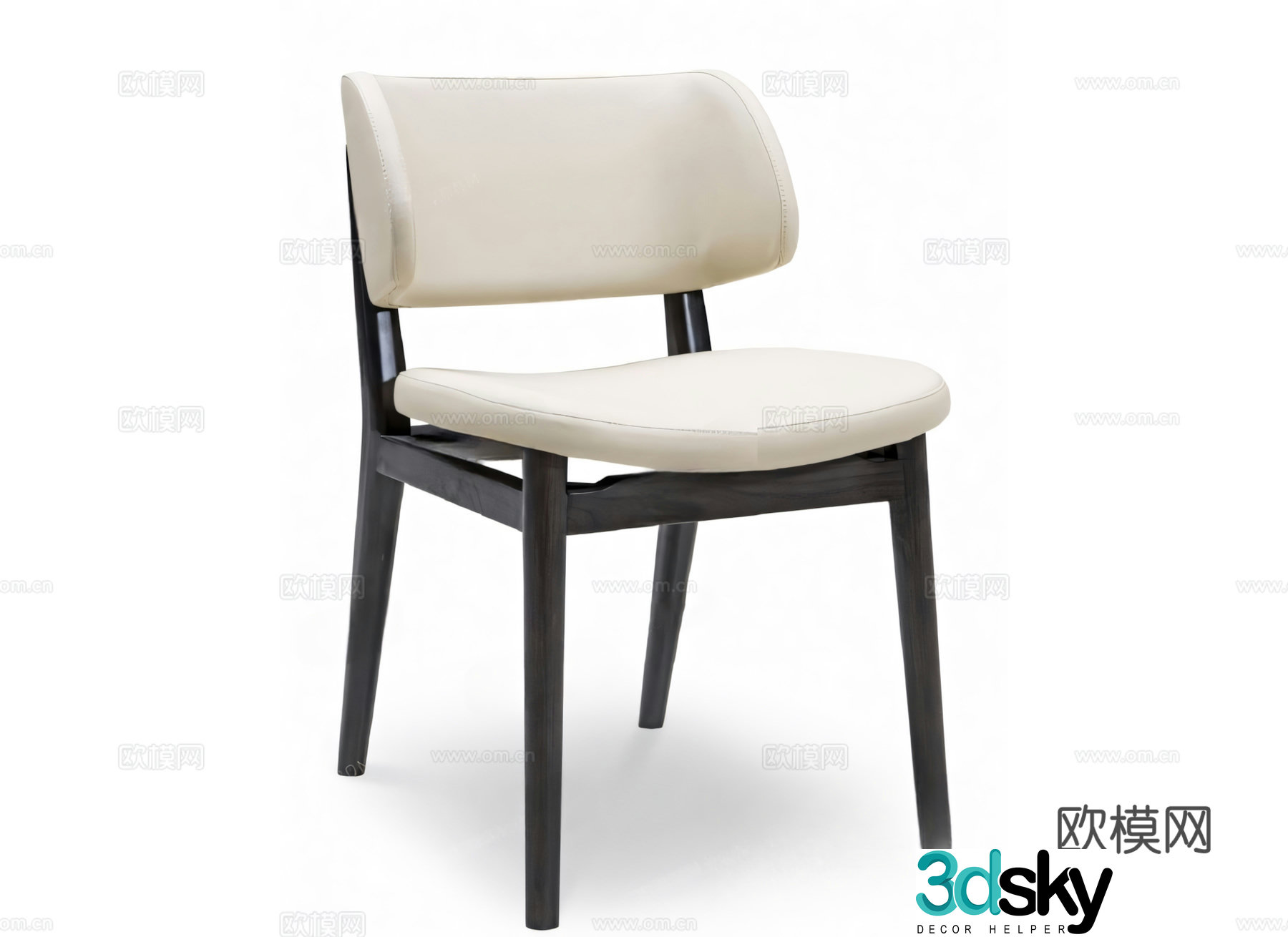 Dining chair leisure chair single chair chair 3d model