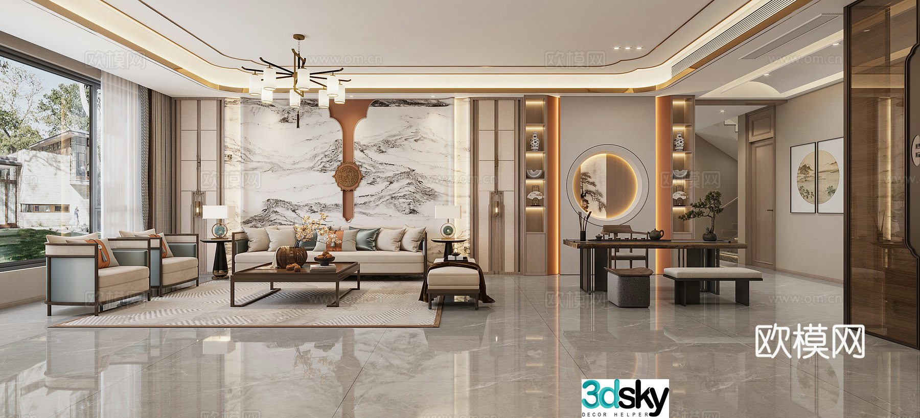 New Chinese restaurant 3D model
