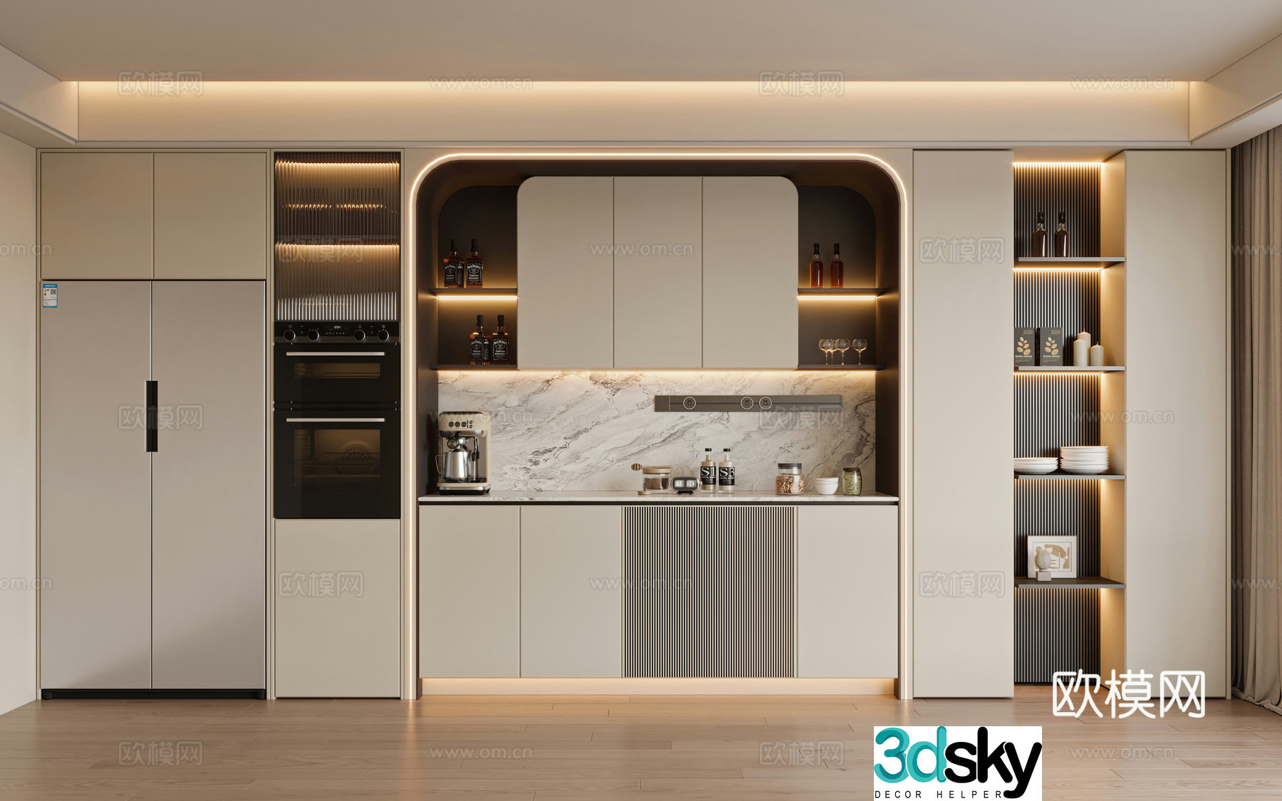 Modern sideboard 3d model
